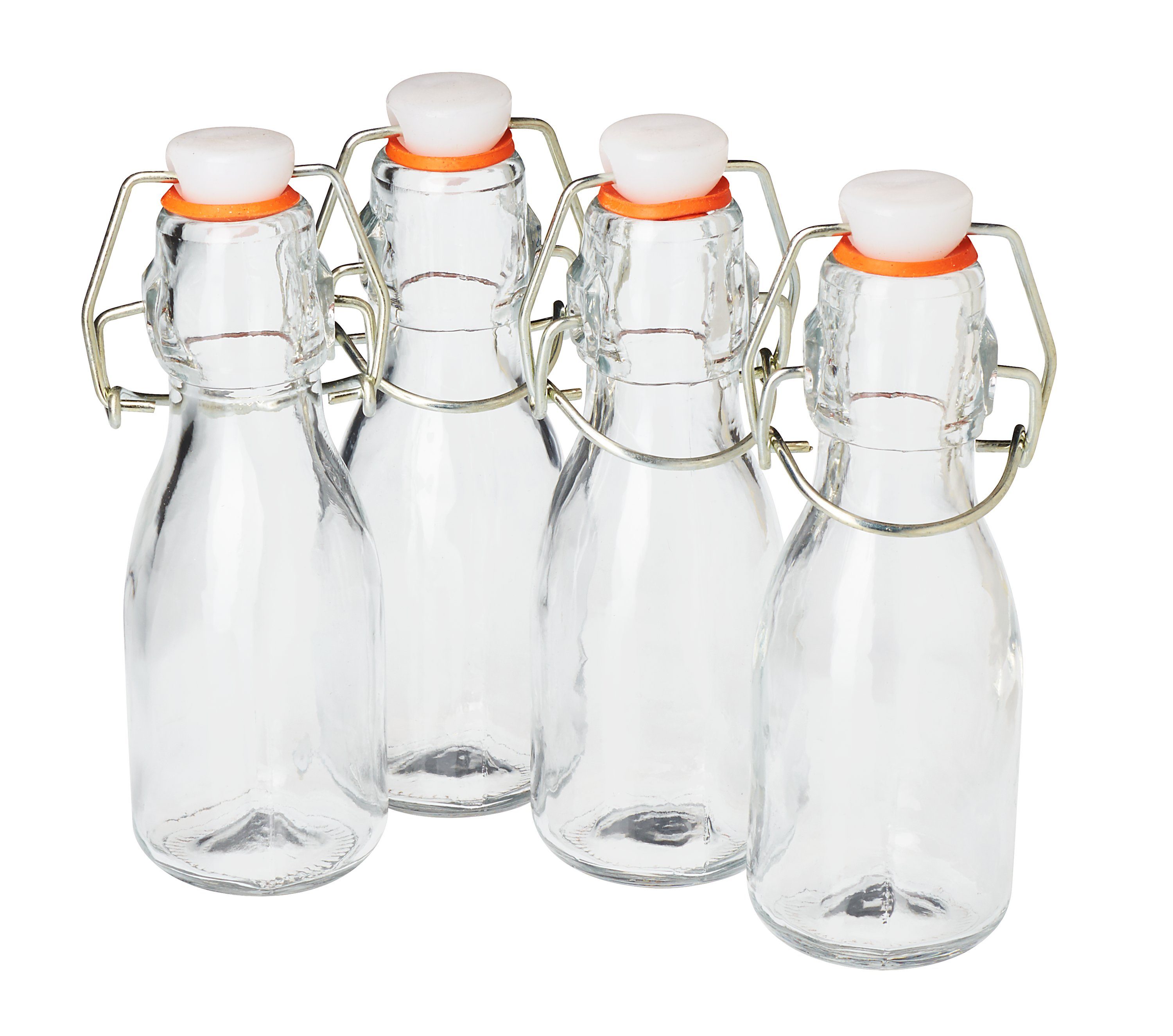 VBS Trinkflasche Mini-Bügelflaschen, 4 Stück