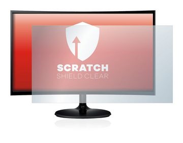 upscreen Schutzfolie für Samsung Curved Monitor LC24F390FHR, Displayschutzfolie, Folie klar Anti-Scratch Anti-Fingerprint