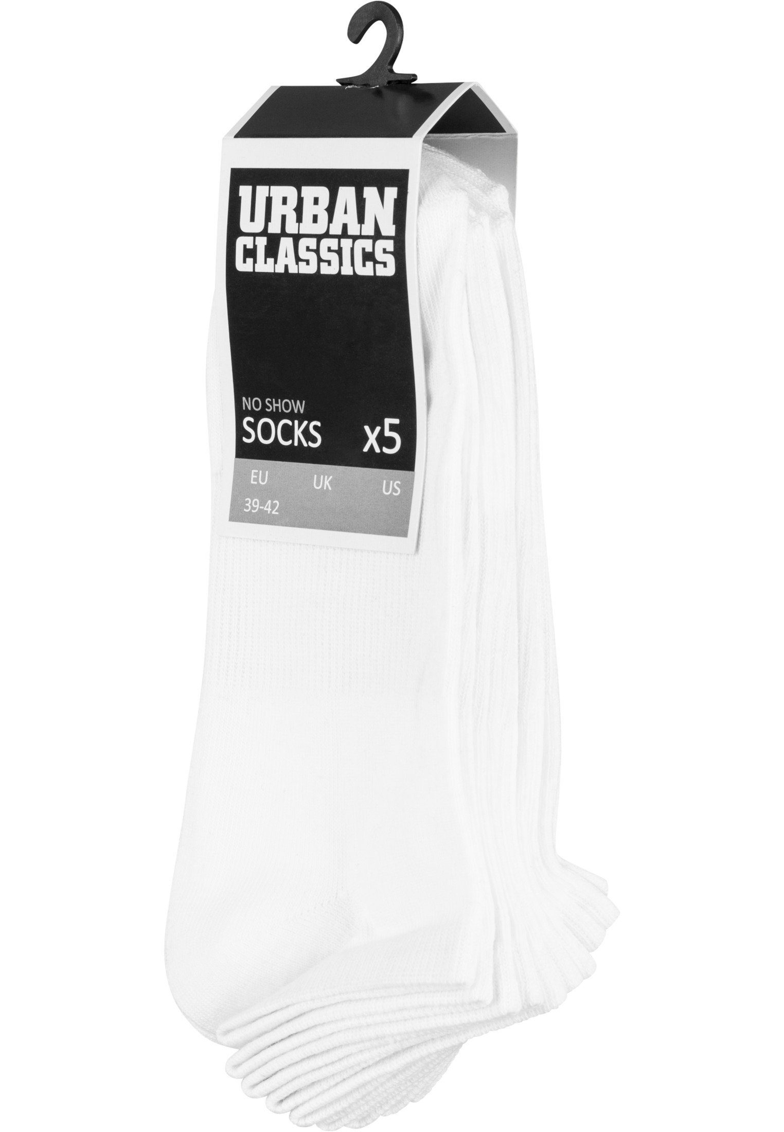 URBAN CLASSICS Freizeitsocken Accessoires No Show Socks 5-Pack (1-Paar) white