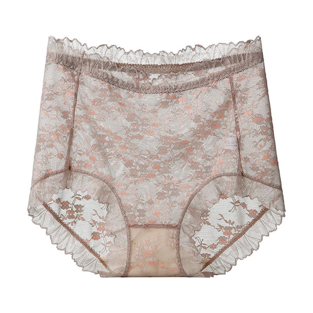 Lovolotti Taillenslip Damen Spitze Panty – Transparente Unterhose mit floralem Muster Hüftslip aus feiner Spitze für Alltag & besondere Anlässe