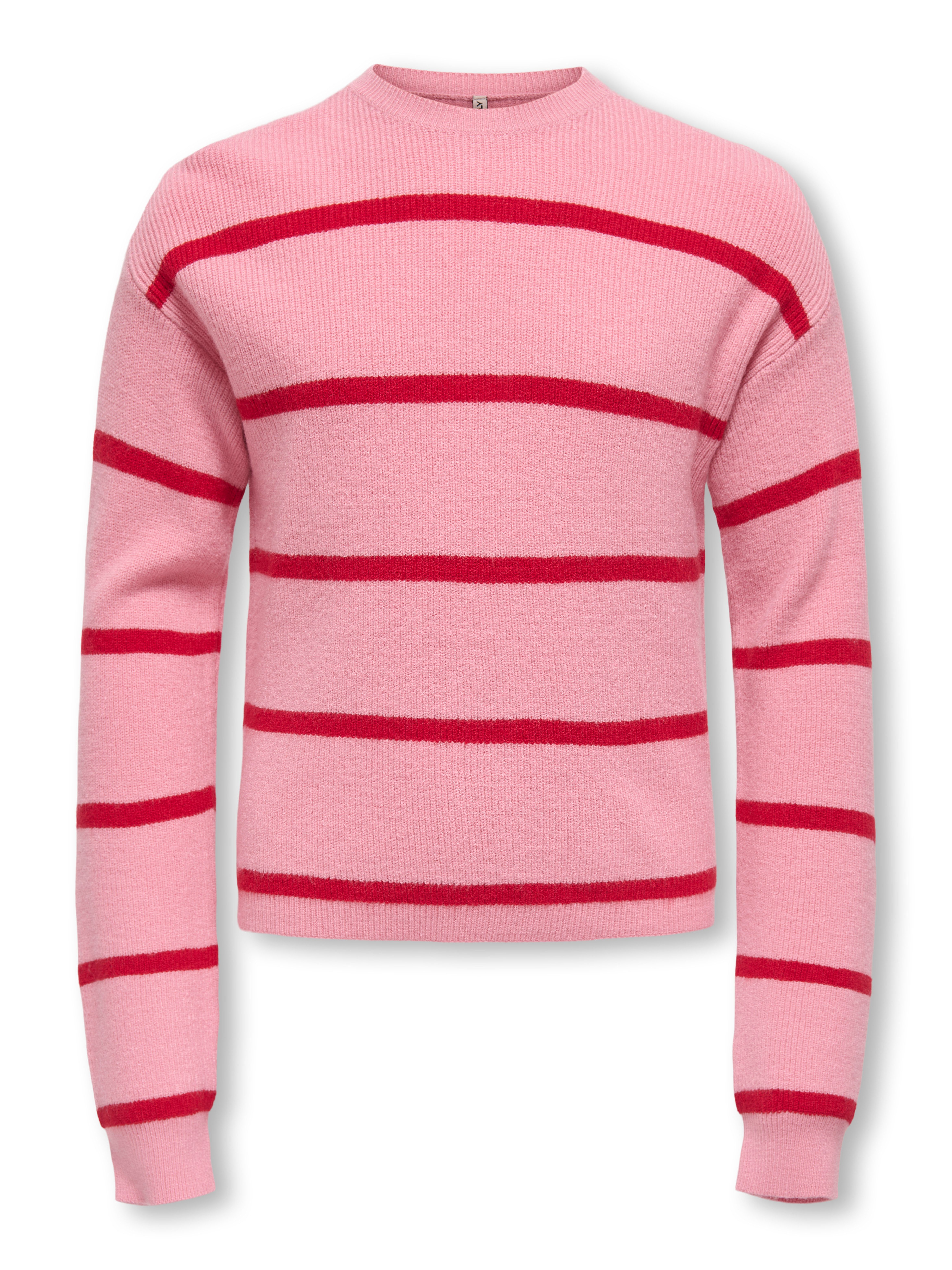 KIDS ONLY Strickpullover KOGFRANCA SHORT L/S STRIPE KNT NOOS