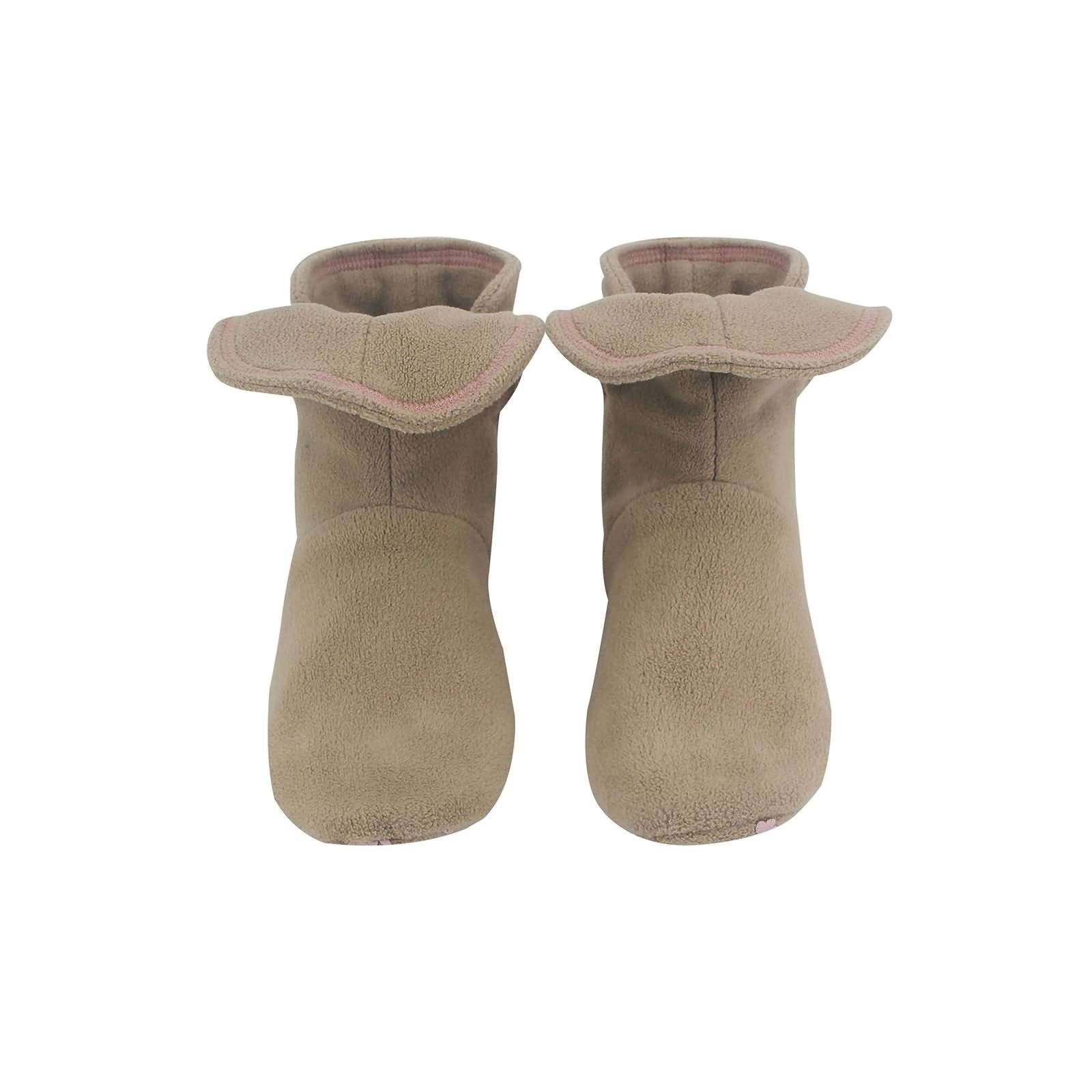 Hausstiefel flauschige Haussocken und Fleece Micro ABS mit Hausschuh super Sohle aus Hüttenschuhe Khaki RAIKOU Rutschfester