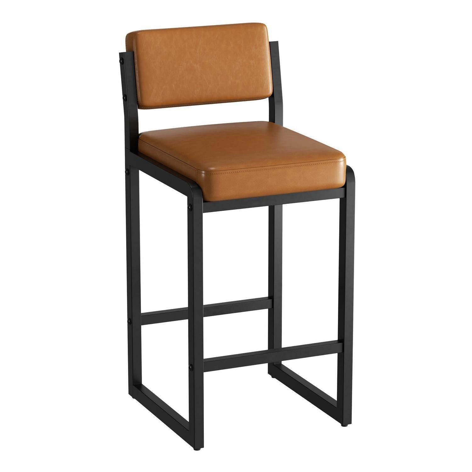 Barhocker Barhocker Lehne Tresenhocker 92CM Küche Bar Braun 1er set