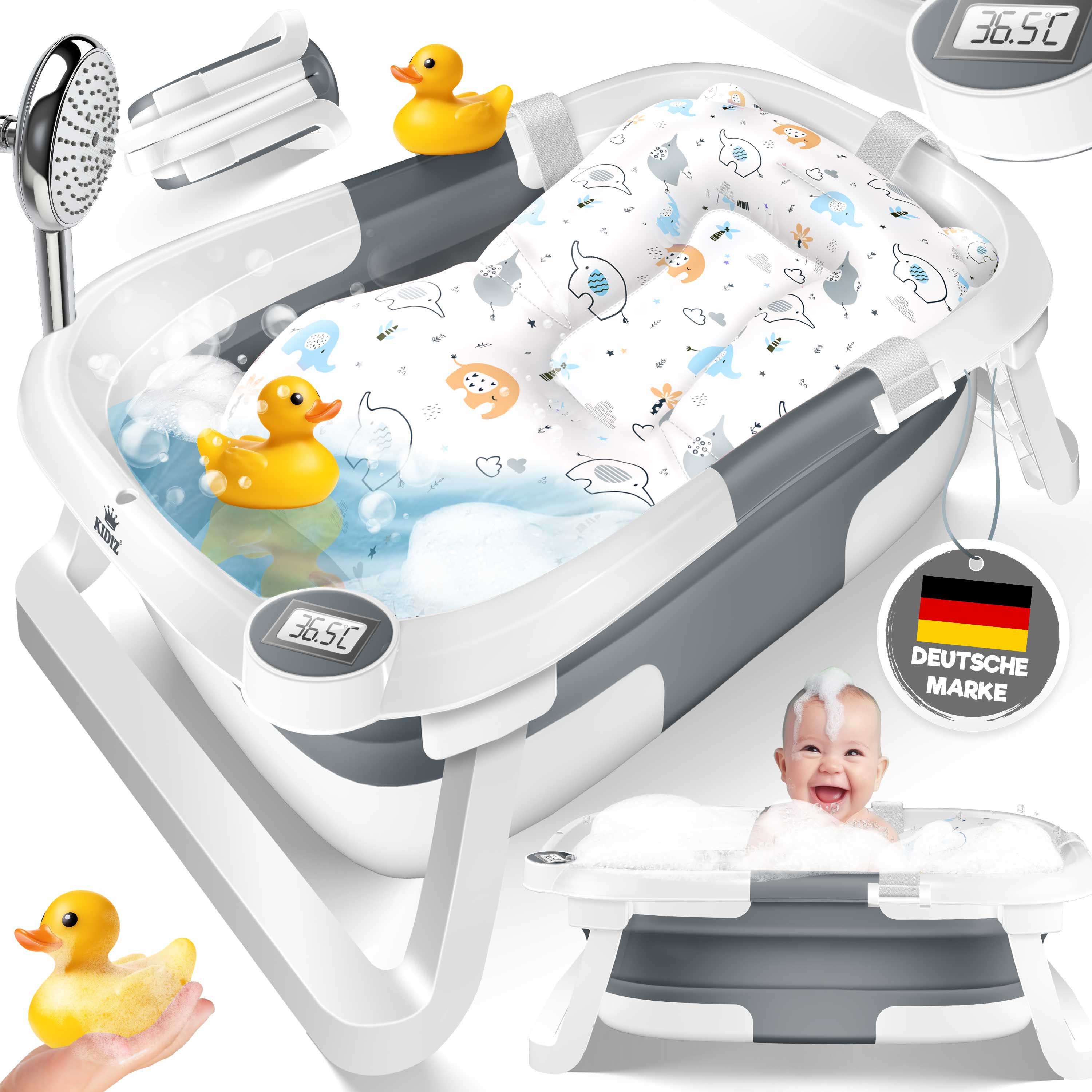 KIDIZ Babybadewanne, Baby Badewanne für Neugeborene Kleinkinder 0-12 Monate Babywanne