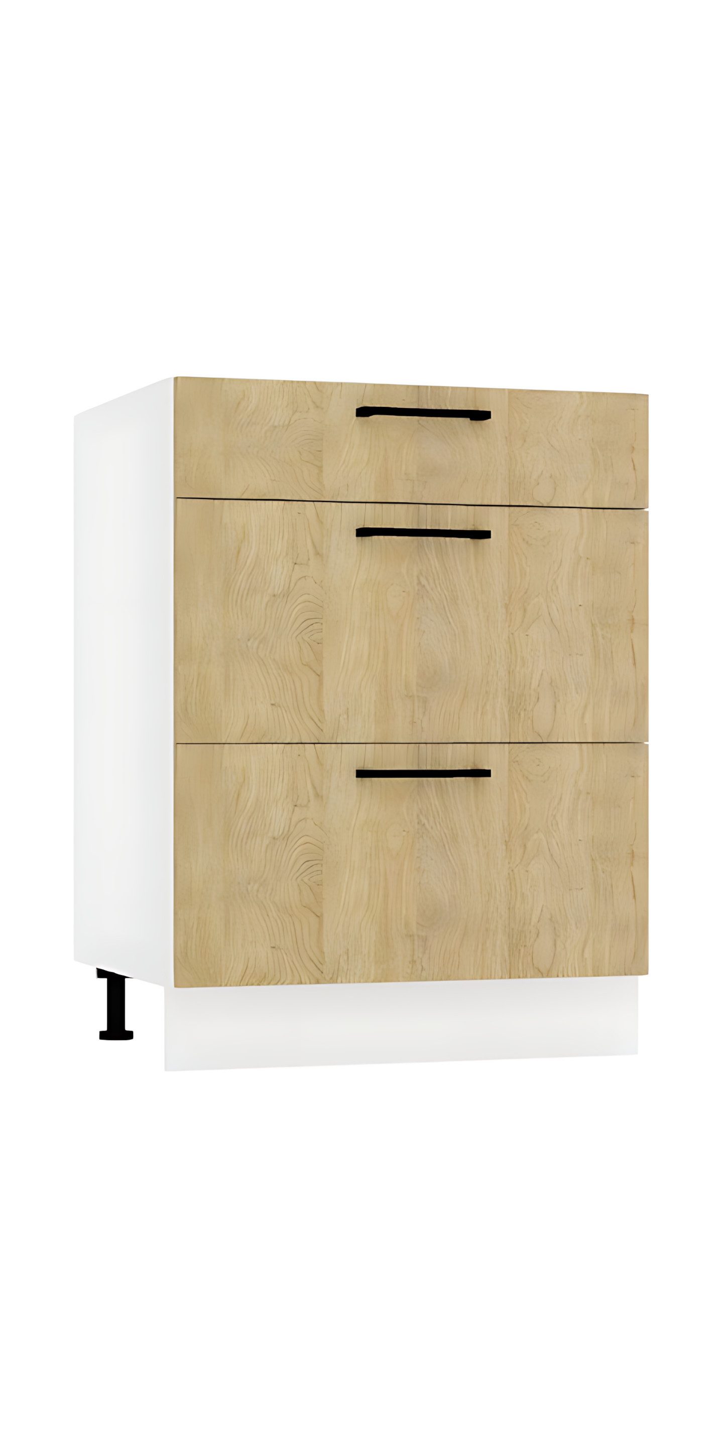 ROYAL24_MARKT Unterschrank D60S3 - Dnoria - 3 Schubladen für effiziente Organisation (Küchen Unterschrank, 1-St., Premium - Dnoria) Beste Güte - Innovativ - Modern