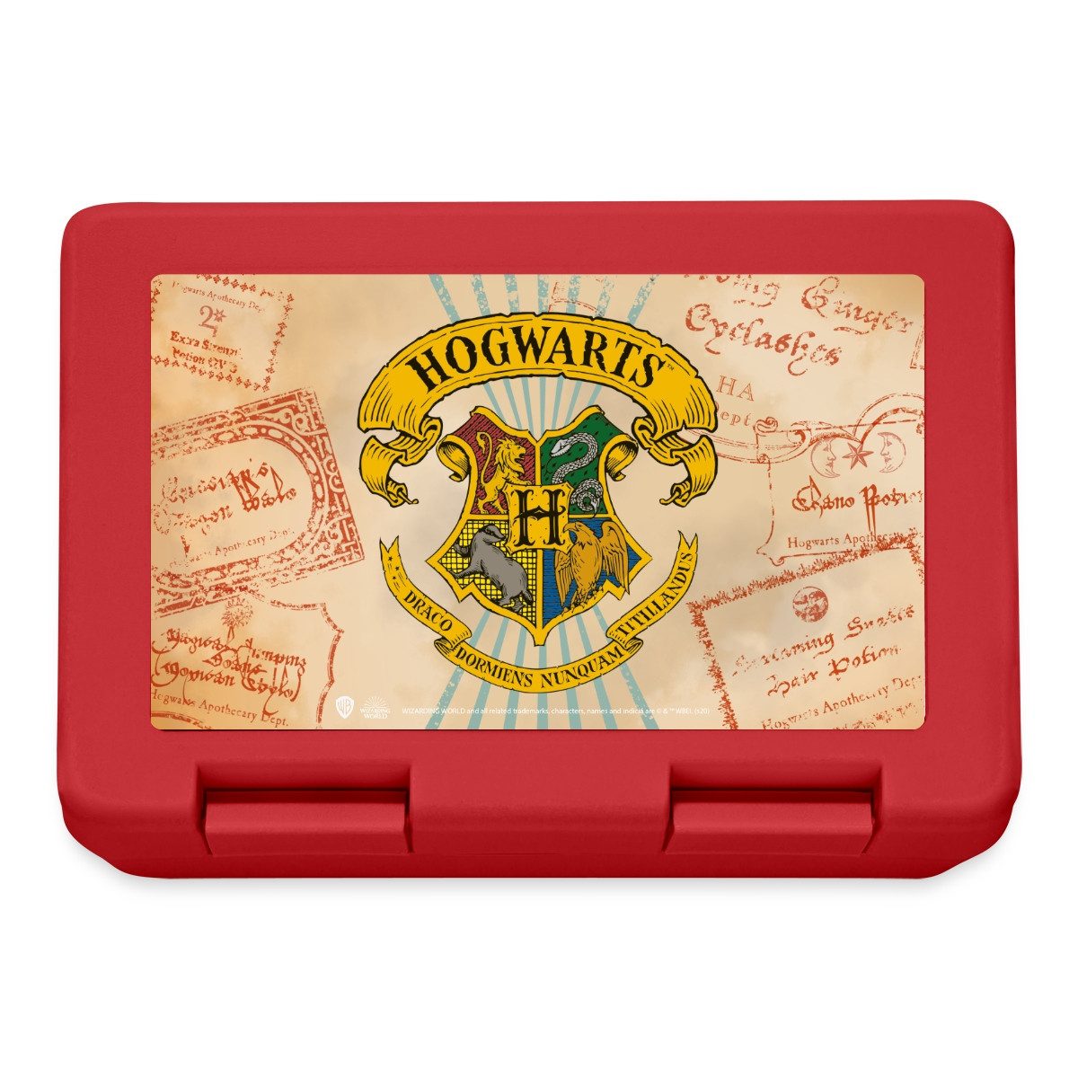 Spreadshirt Lunchbox Harry Potter Hogwarts Logo Poster Brotdose Lunchbox, Plastik, Aluminium