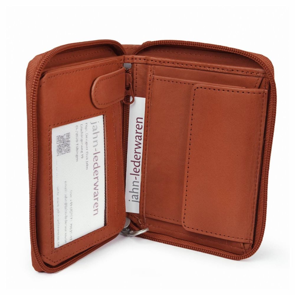 BRANCO Geldbörse Große Geldbörse, Großes Portemonnaie Leder Cognac-Braun Branco 12052z