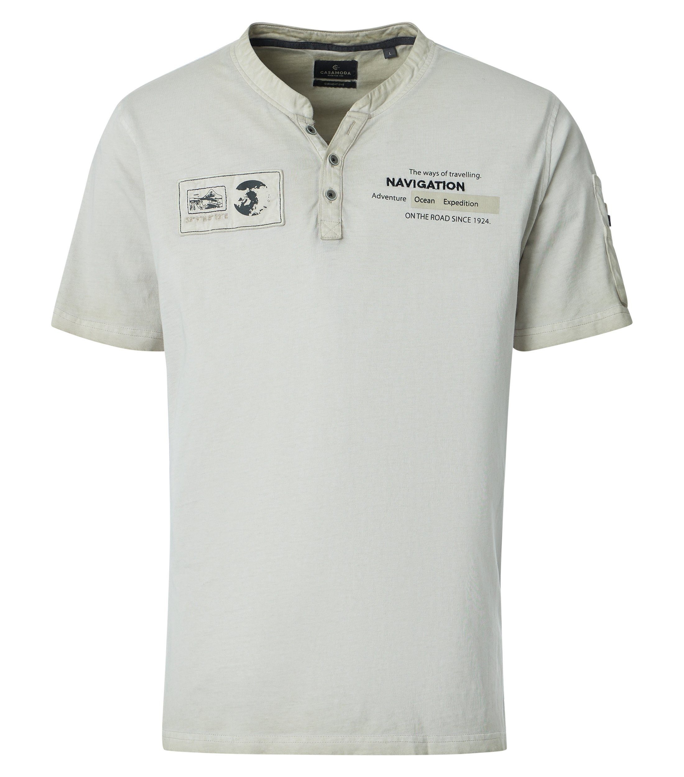 Henleyshirt CASAMODA Henley Print