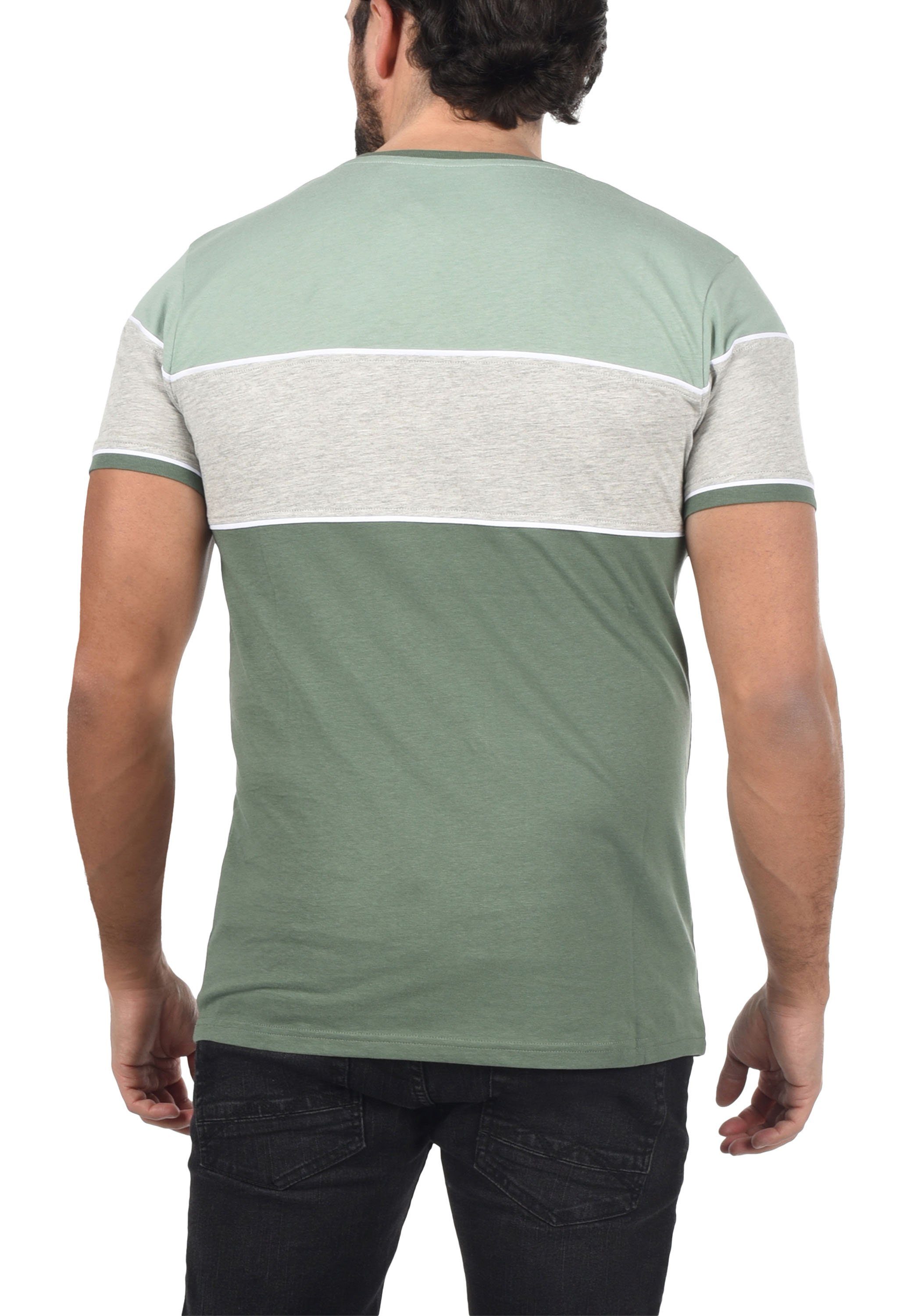 in !Solid Duck (793776) Green T-Shirt SDCody Colorblocking-Optik Rundhalsshirt