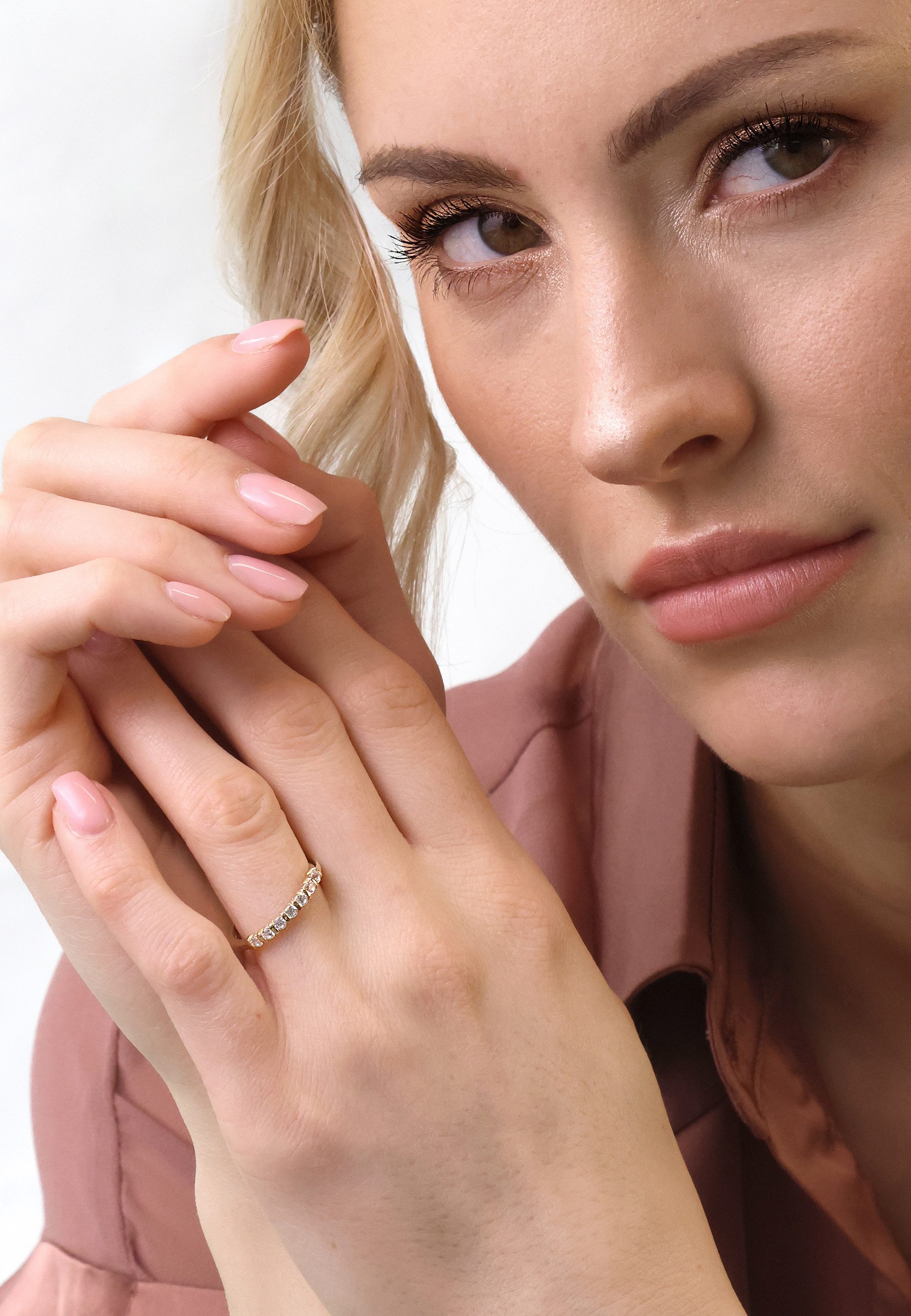 NANA KAY Fingerring NANA KAY Gold, mit farblosem Stein