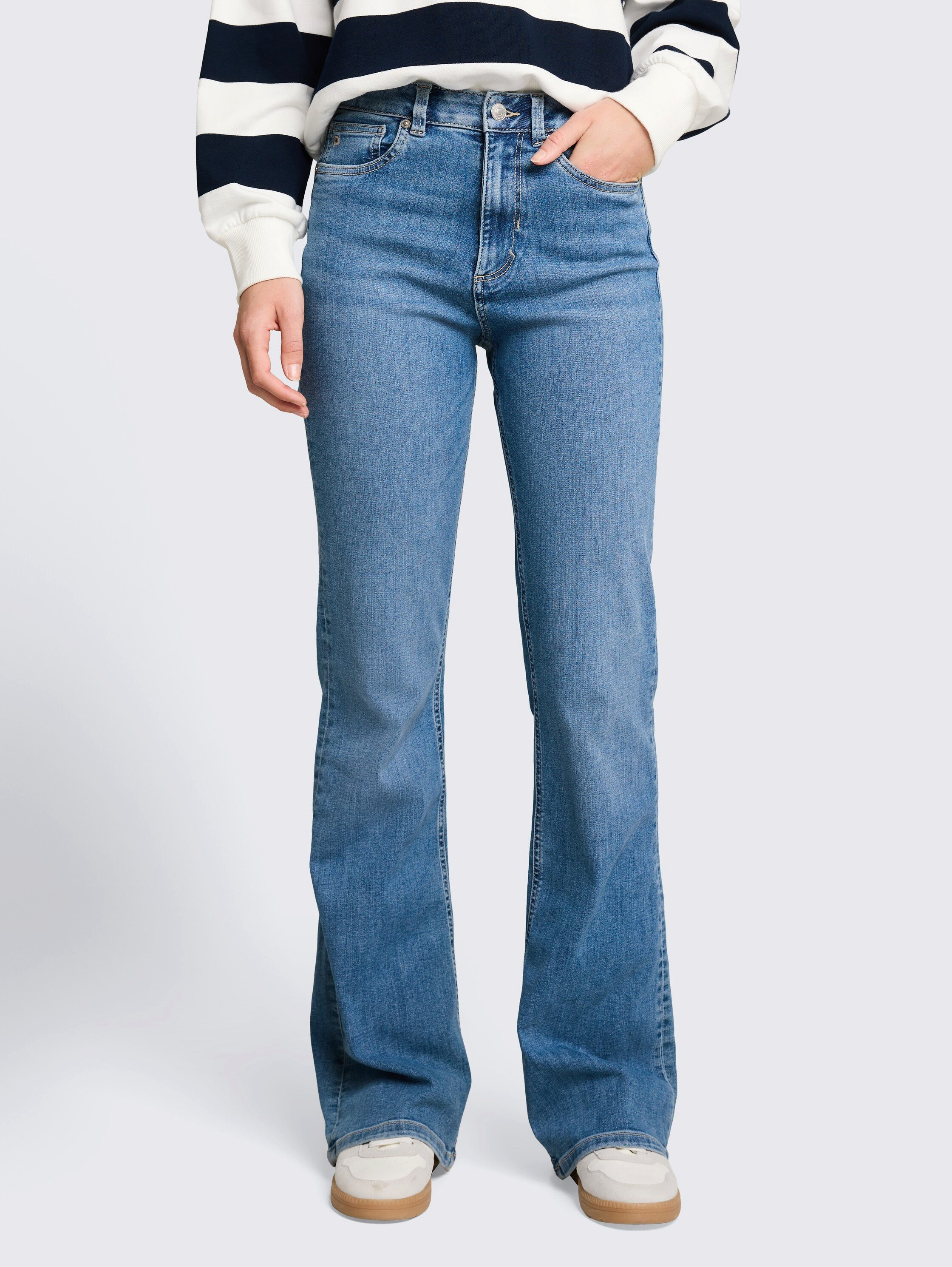 TOM TAILOR Denim 5-Pocket-Jeans Style Ava Flared mit Stretch