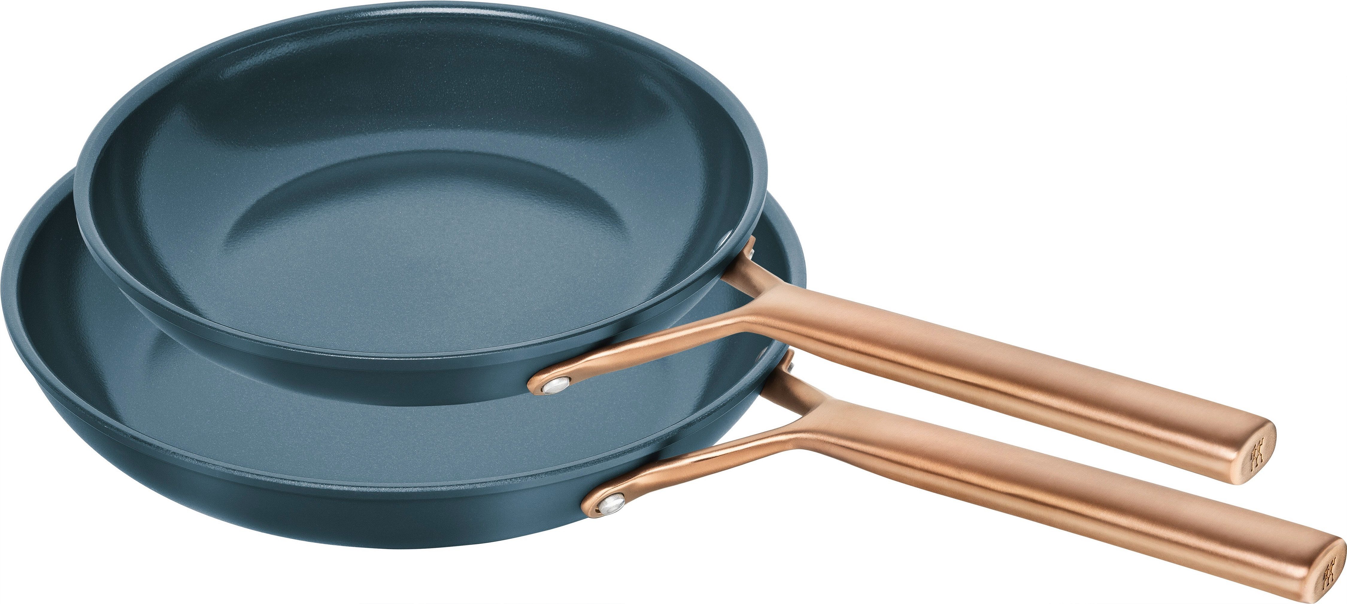 Zwilling Pfannen-Set Milano, Aluminium (Set, 2-tlg., je 1 Pfanne 24 cm + 28 cm), Keramik-Antihaftbeschichtung, Induktion, Made in Italy