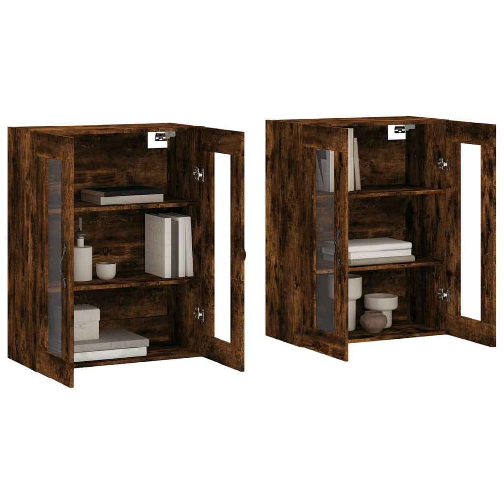 vidaXL Sideboard Wandschränke 2 Stk. Räuchereiche günstig online kaufen