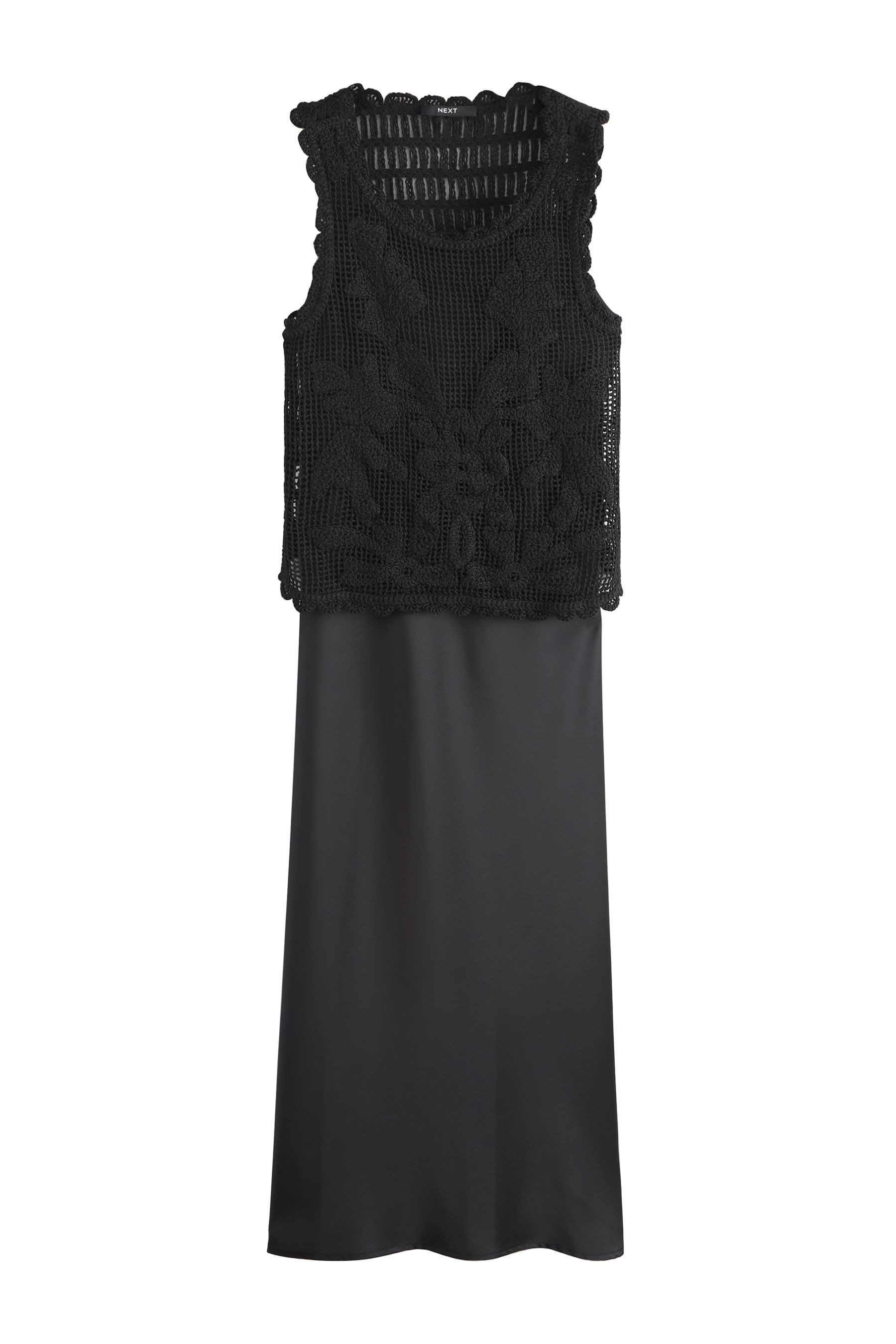 Next Maxikleid Gehäkeltes, ärmelloses 2-in-1-Maxikleid (2-tlg)