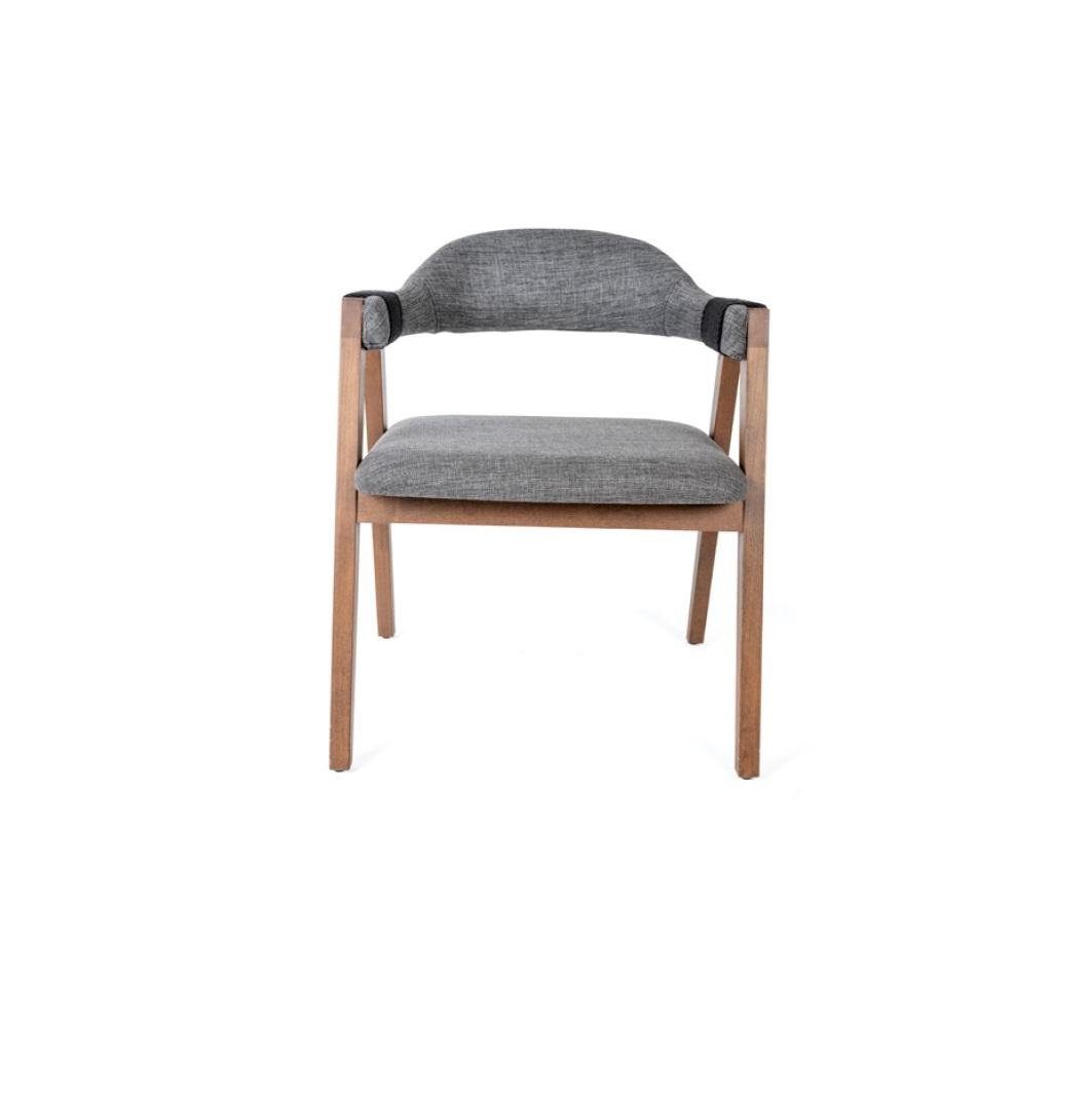 JVmoebel Stuhl, Moderner Sessel Stuhl 1x Esszimmer Echtes Holz Lounge Sitz