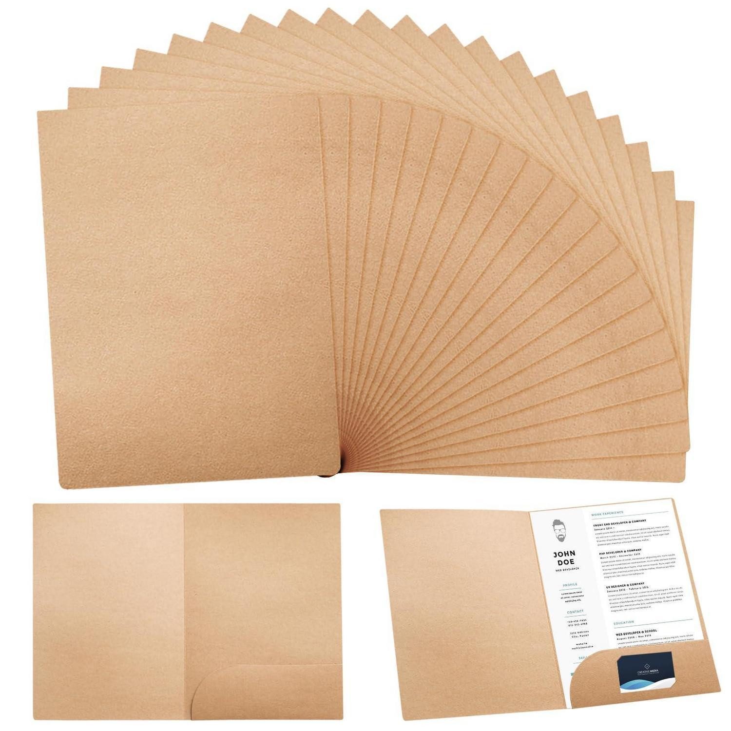 LuxusKollektion Organisationsmappe Dokumentenmappe A4 Kraftpapier 25Stk Braun (25-St)