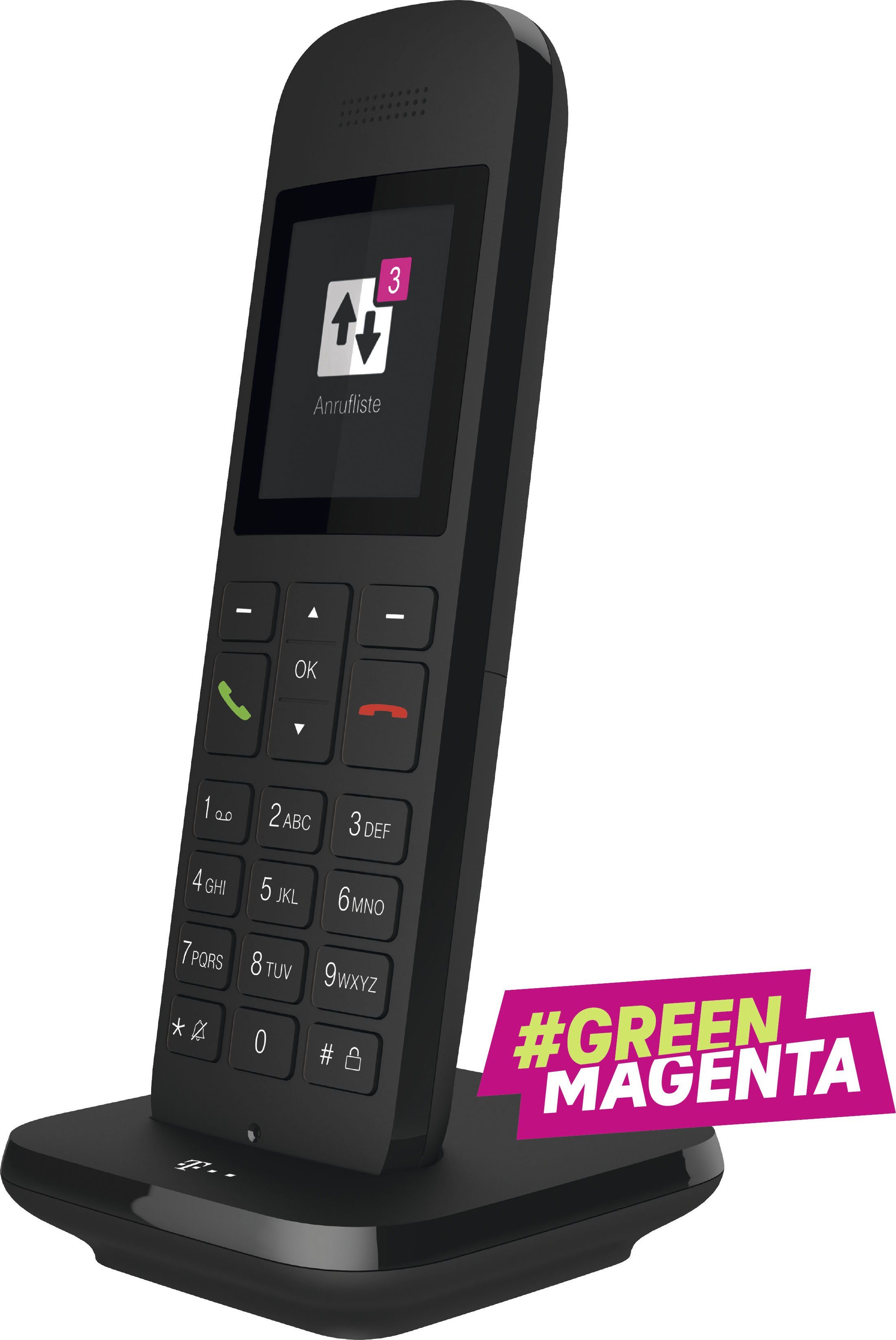 Telekom Speedphone 12 DECT-Telefon (Mobilteile: 1, mit HD Voice, Multifunktionstaste 5 cm Farbdisplay)