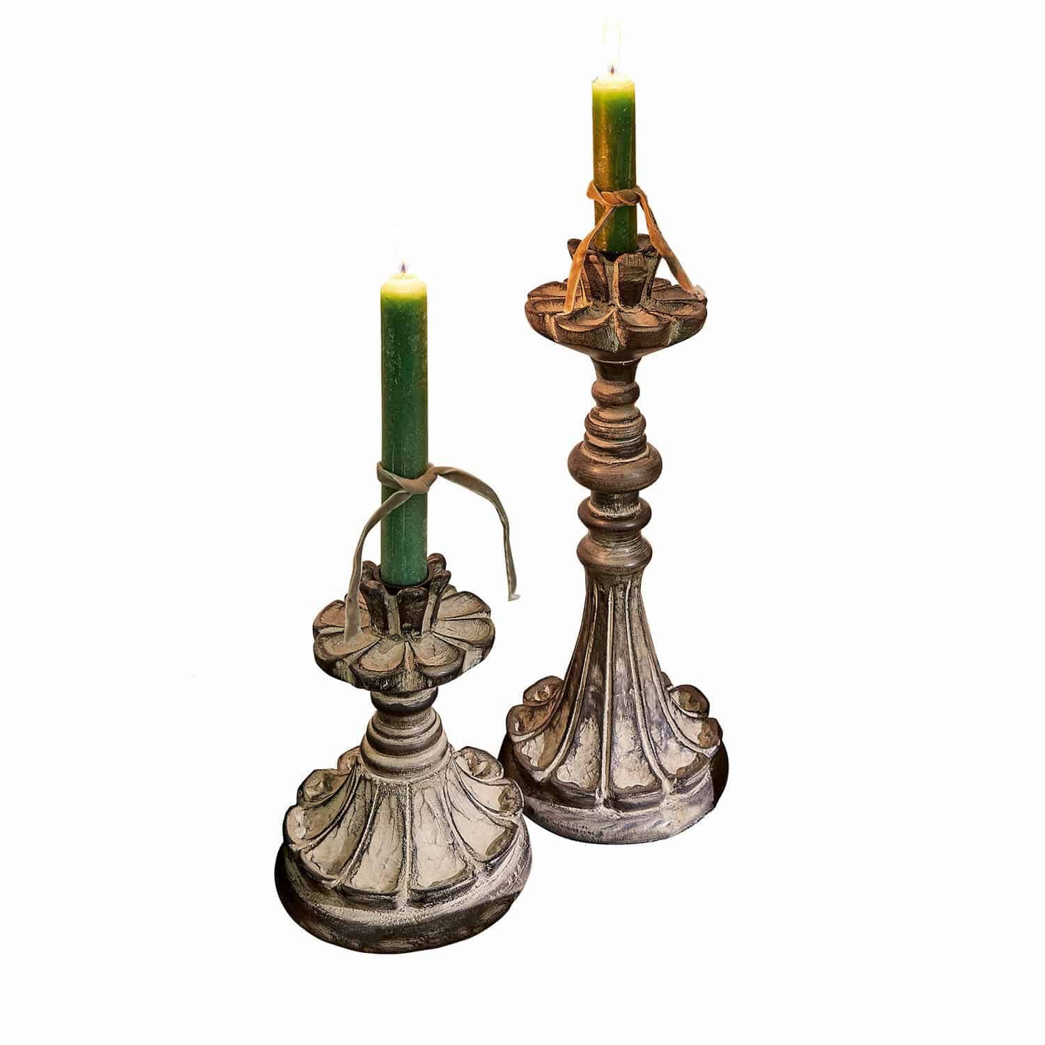 Mirabeau Kerzenständer Kerzenhalter 2er Set Tocantins antikbraun