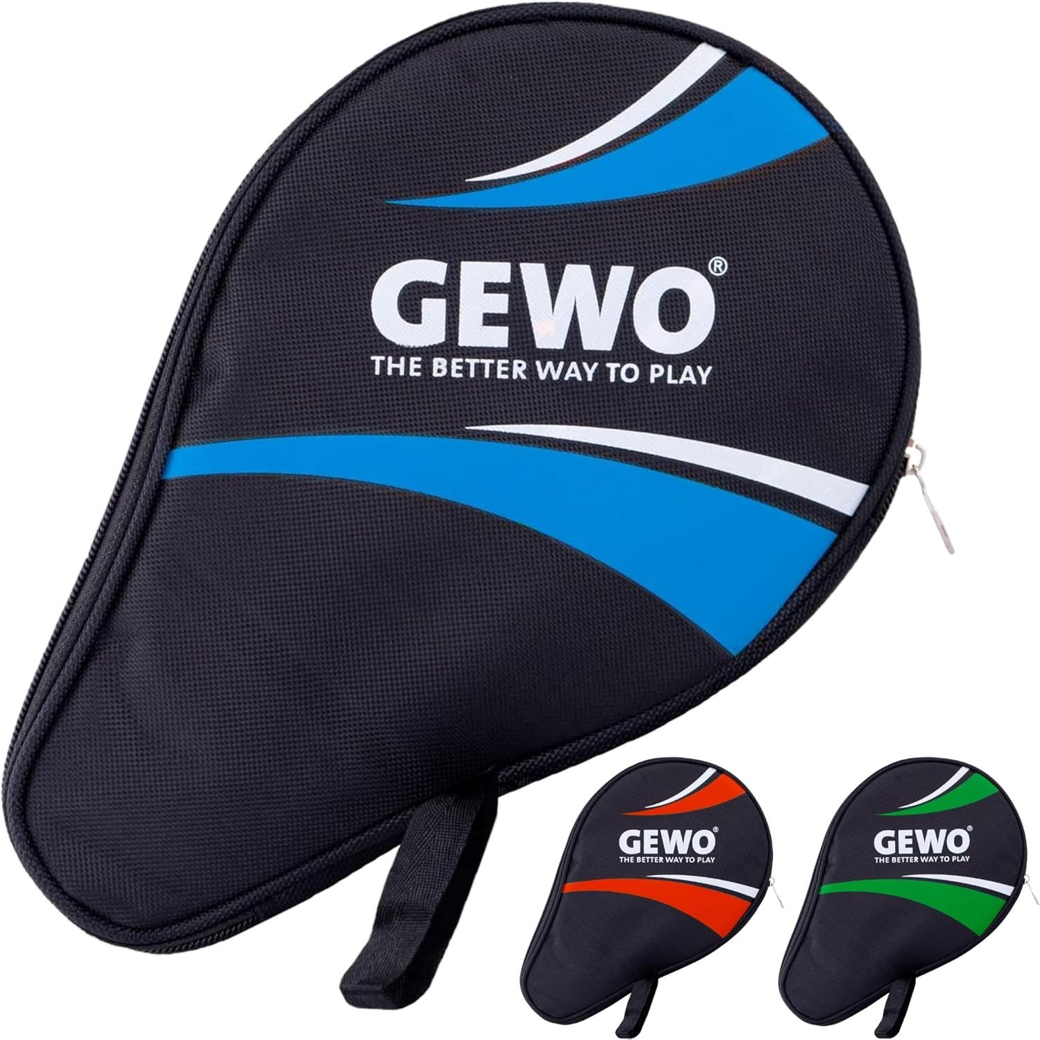 Gewo Schlägerhülle Rundhülle Master, für 1 Schläger 3 Bälle - Tischtennishülle, 30cm blau