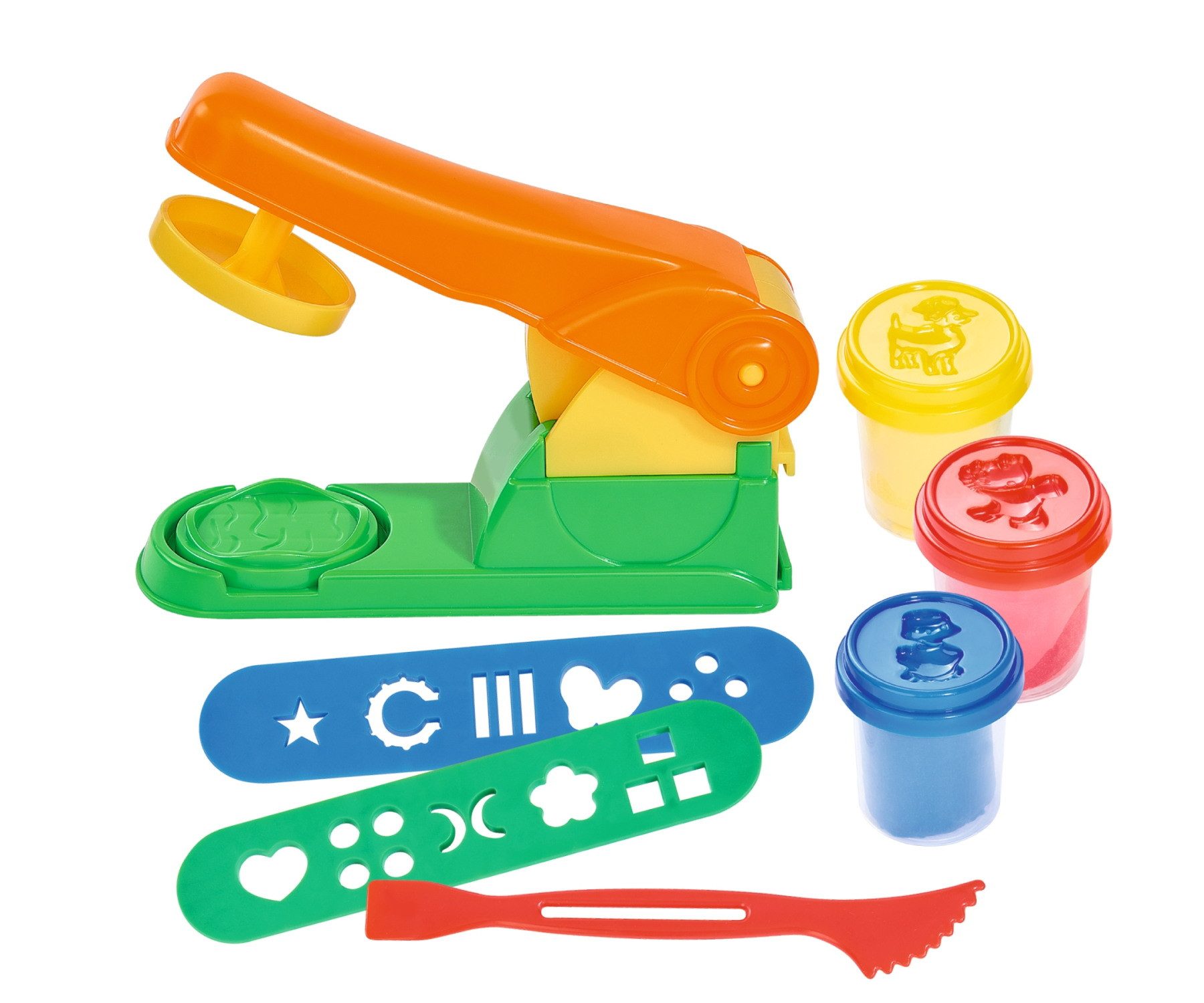 SIMBA Knete Kreativ Knete ART & FUN Softknete Knetpresse und 3x 50g Dose 106329097