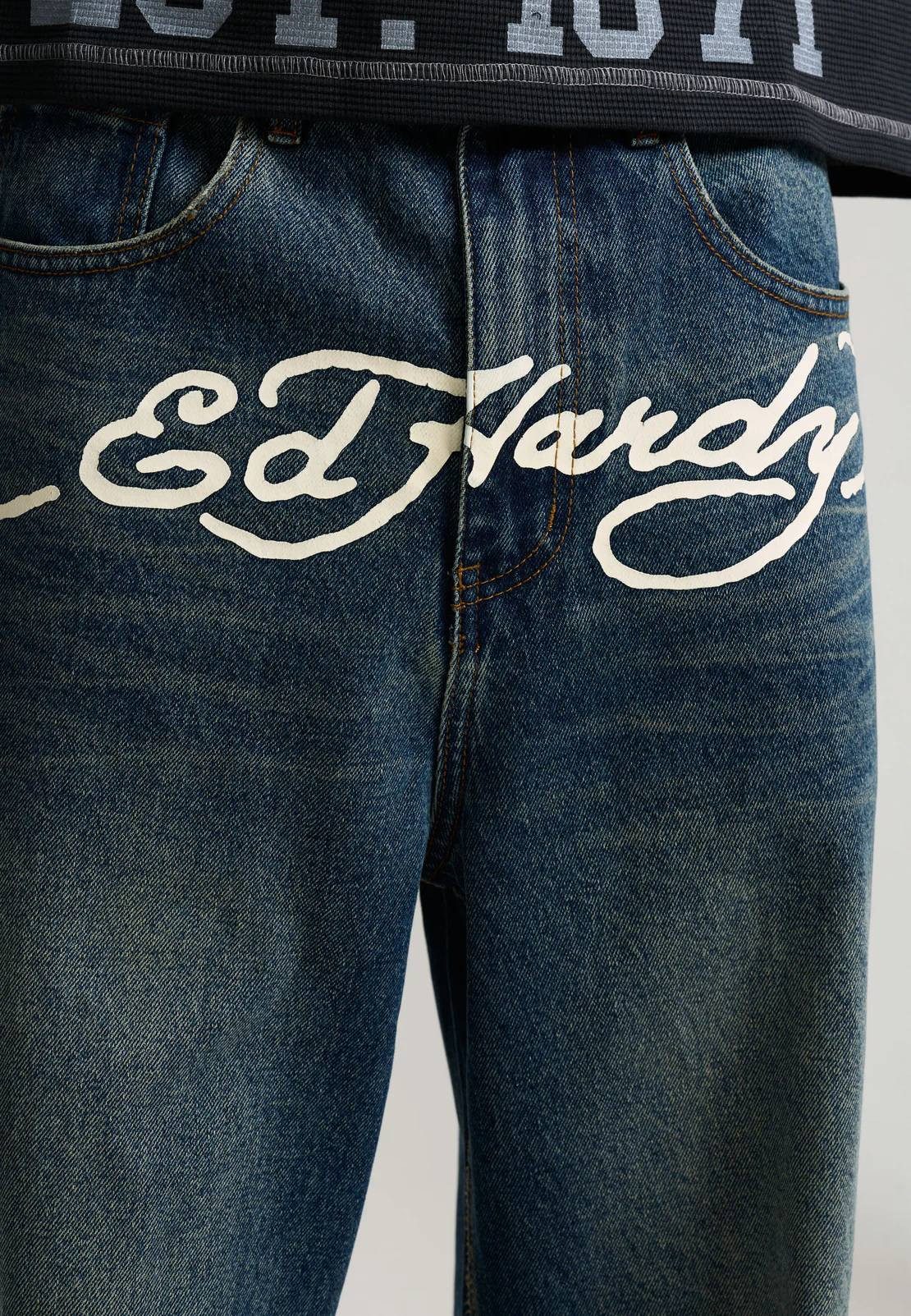 Ed Hardy Relax-fit-Jeans Jeans Ed Hardy Tattoo City Tiger