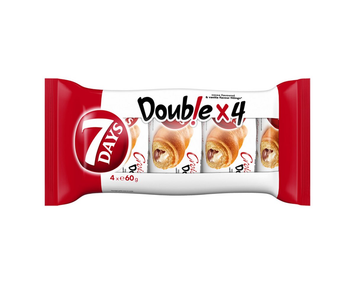 7 Days Süßigkeit, 7Days Croissant mit Kakao-Vanillecreme Füllung 240g