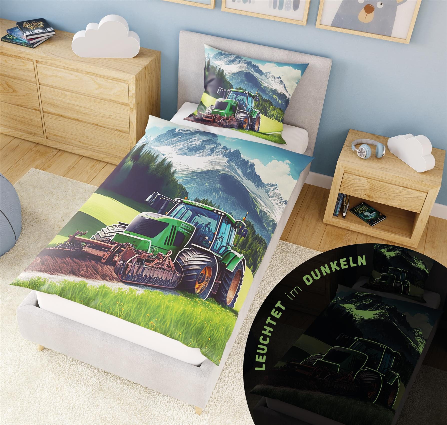 Carpe Sonno Kinderbettwäsche 135x200 Leuchtende Bettwäsche günstig online kaufen