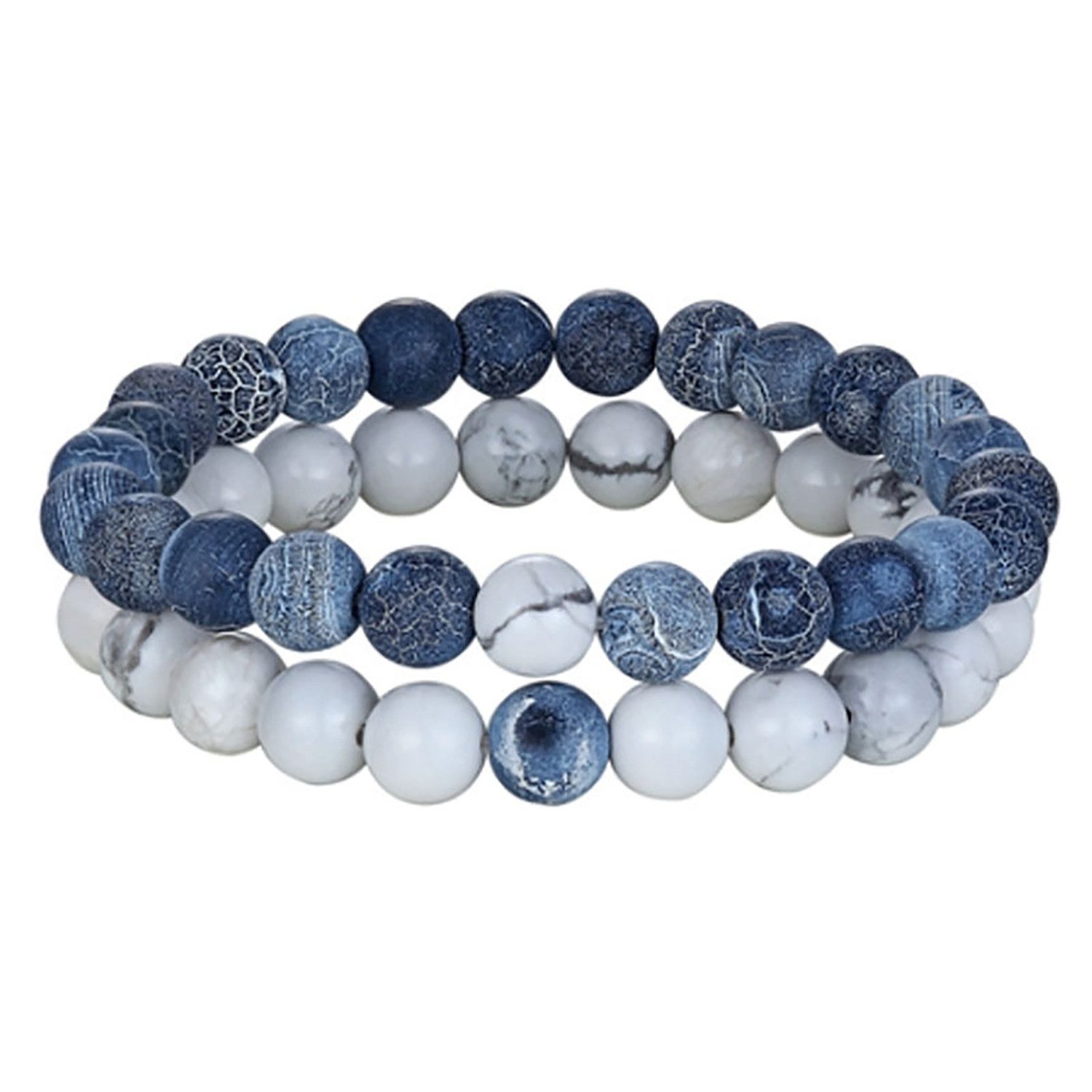 The Beauty House Armband Lavastein Naturstein Armband mit schwarzen Lava Perlen Energiearmband