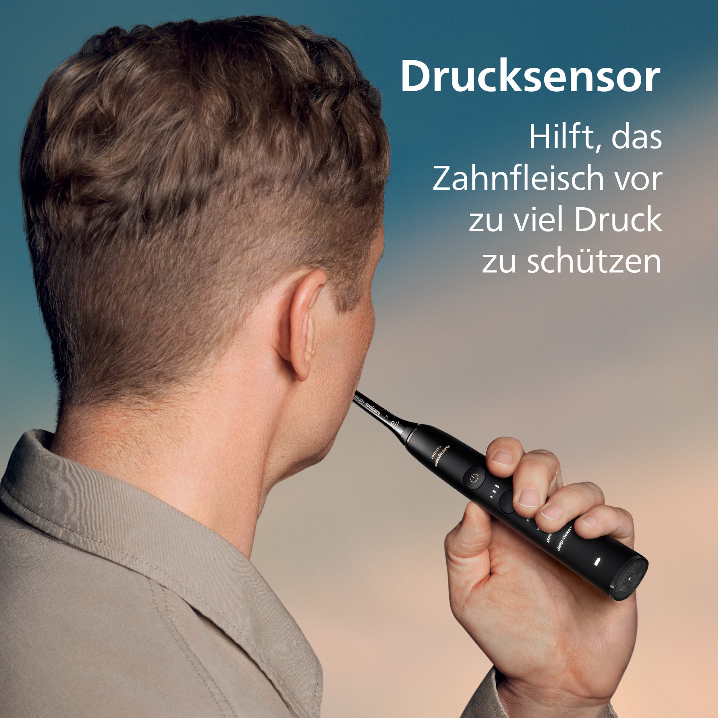 Philips Sonicare Elektrische Zahnbürste DiamondClean 9000 HX9911, Aufsteckbürsten: 1 St., mit Schalltechnologie, Ladeglass, USB-Reiseetui