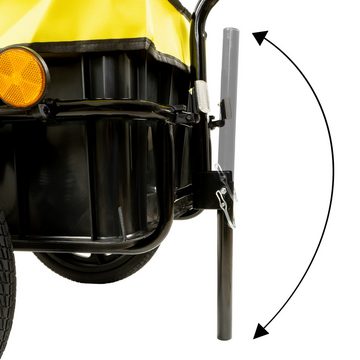 Zelsius Fahrradlastenanhänger Fahrradanhänger mit Abdeckung, Transportwagen, Fahrradwagen, Handwagen, Herausnehmbare Kunststoffbox