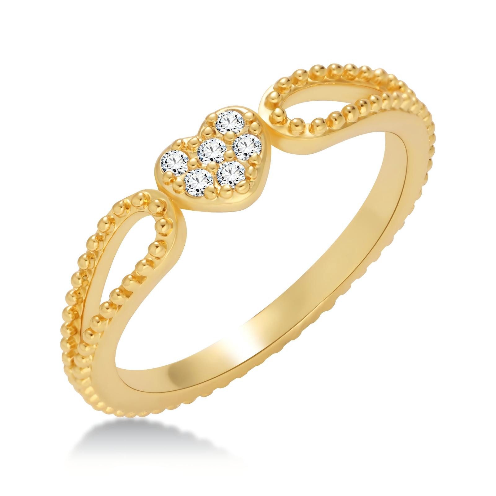 Jumpeak Diamantring Diamantringe für Damen, 585er-Goldringe für Damen, Herzringe, Eheringe, Ring für den Ringfinger, Ring aus echtem Gold, Geburtstagsgeschenk