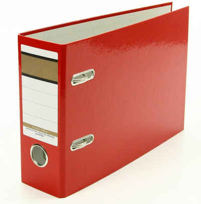 Livepac Office Aktenordner 3x Ordner / A5 quer / 75mm breit / Farbe: rot