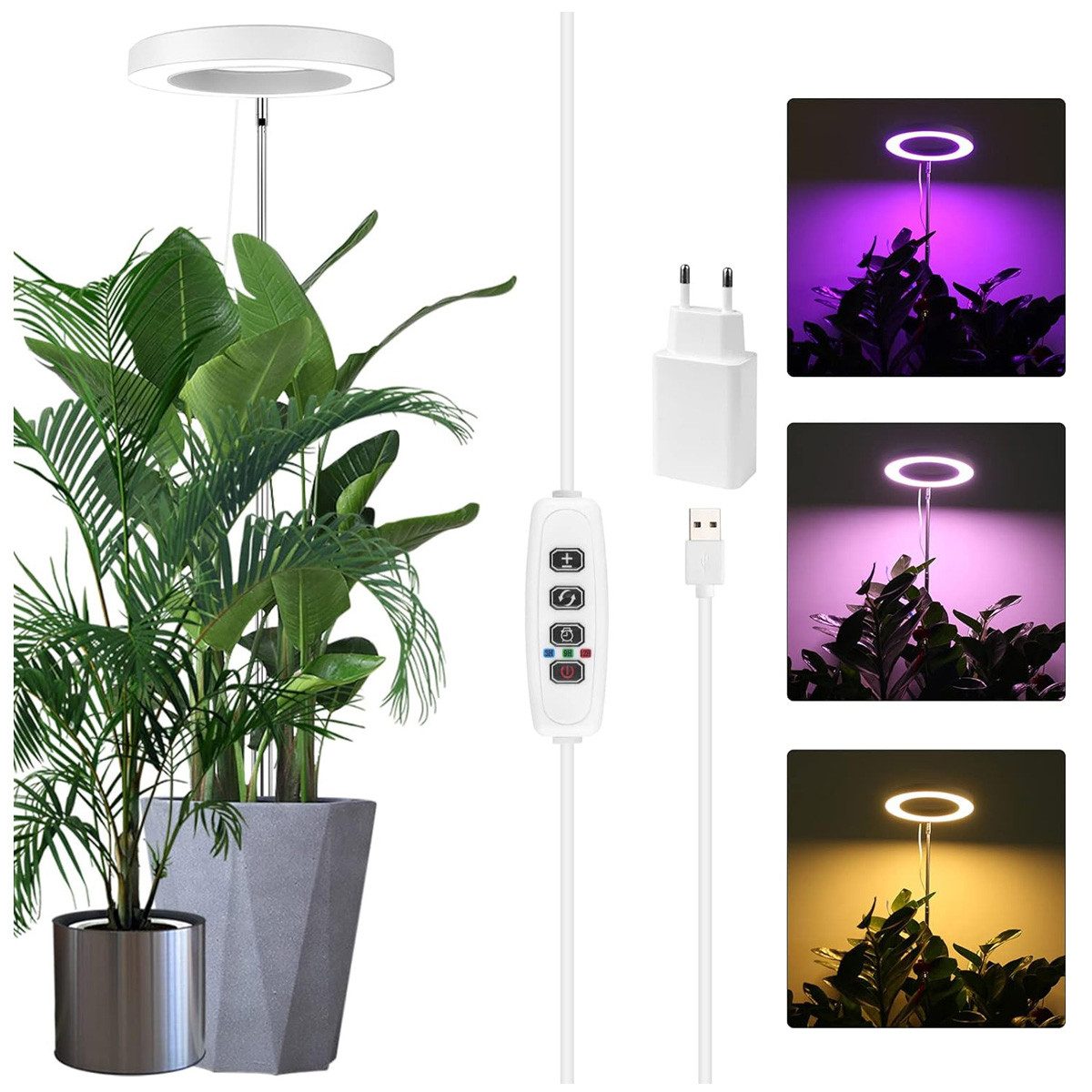 Laybasic Pflanzenlampe LED Vollspektrum Pflanzenlicht,72 LED Zimmerpflanzen günstig online kaufen