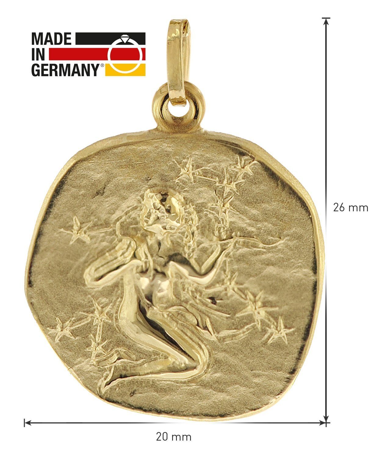 Goldkette für Sternzeichen mit mm Jungfrau Ø Panzerkette trendor 20 333/8K