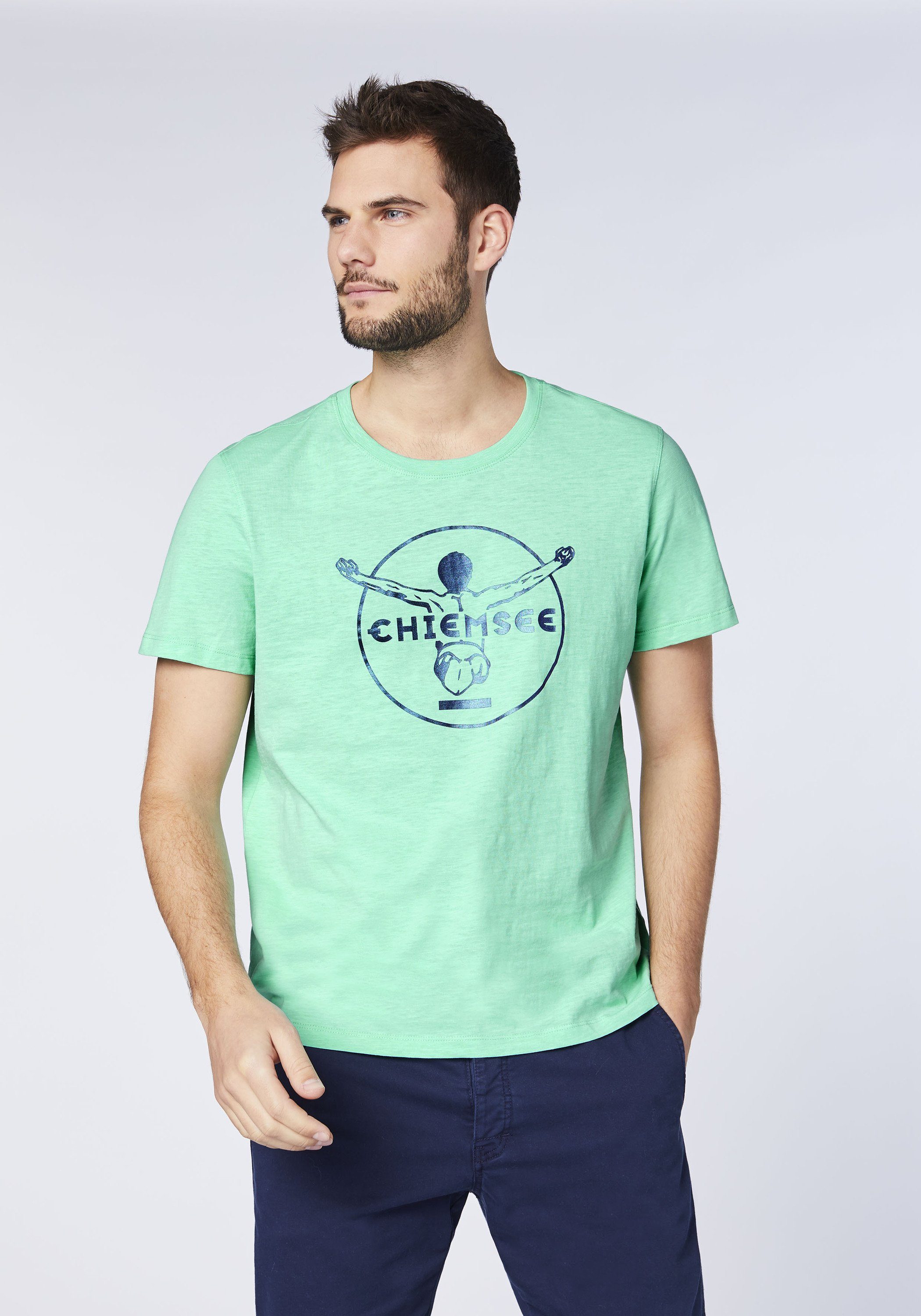 Ocean Chiemsee 1 Wave Print-Shirt Label-Symbol mit T-Shirt gedrucktem