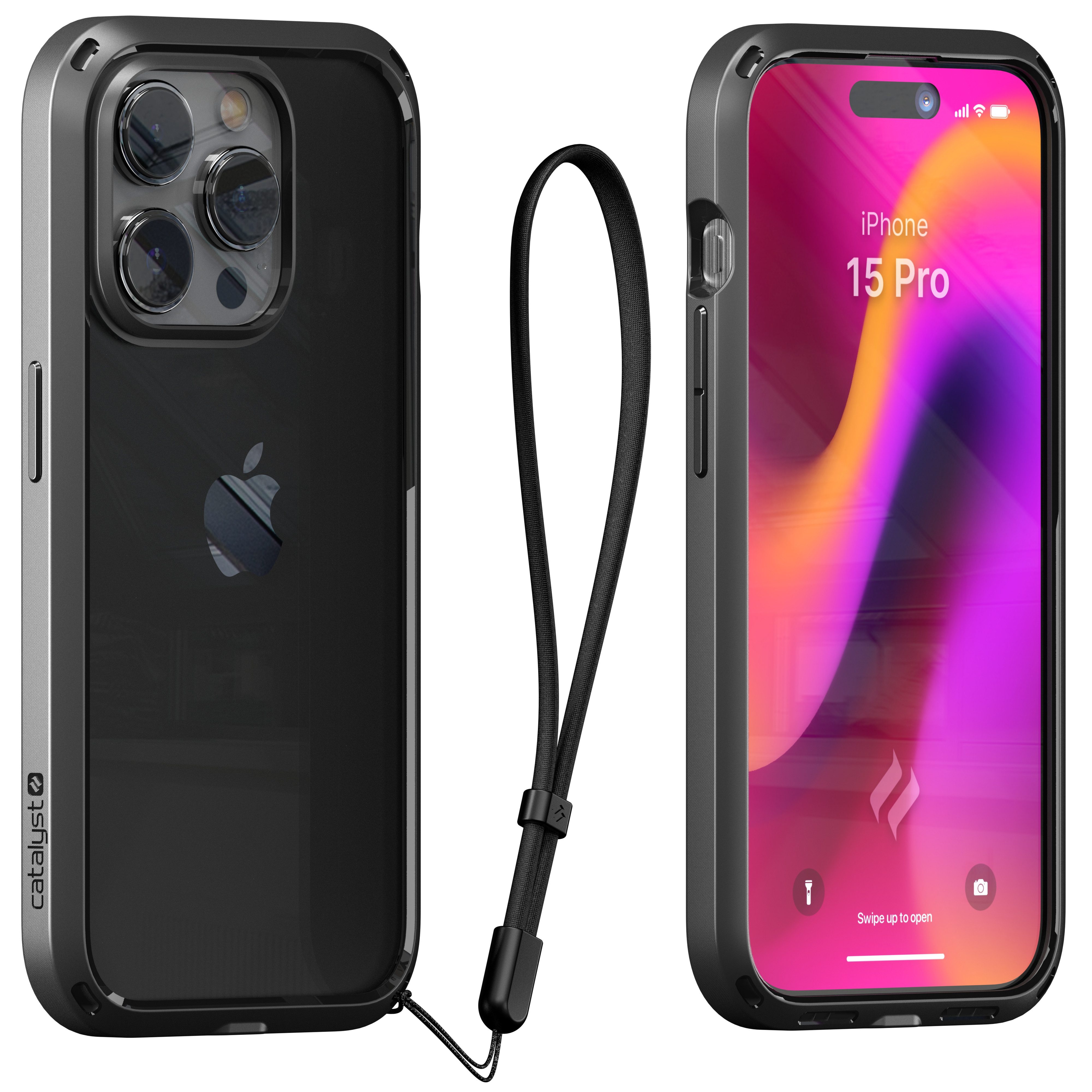 Catalyst Smartphone-Hülle Influence Case, für iPhone 15 Pro, Midnight Black