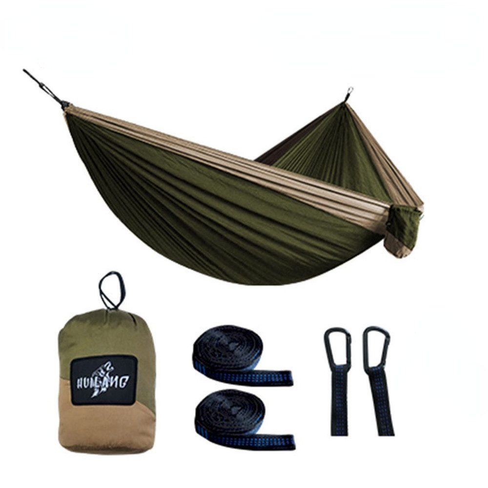 Blusmart Hängematte Campinghängematte im Freien (270 cm x 140 cm ultraleichte Reisehängematte, Tragkraft 300 kg), Garden Beach Doppelhängematte