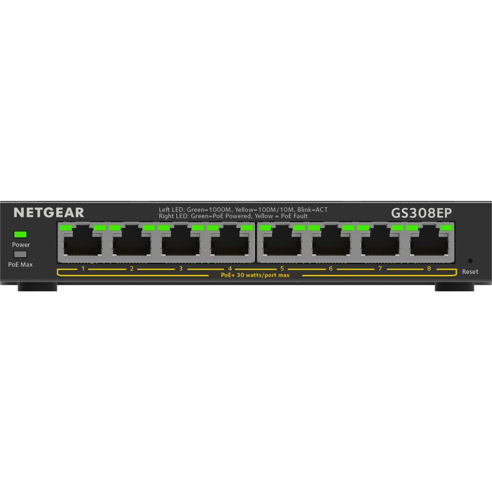 NETGEAR Netgear GS308EP, Switch Netzwerk-Switch