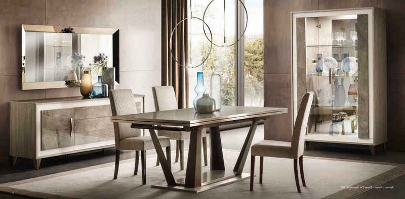 JVmoebel Essgruppe, Italienisches Designer Esszimmer Set Stuhl Tisch 5tlg. Möbel Neu