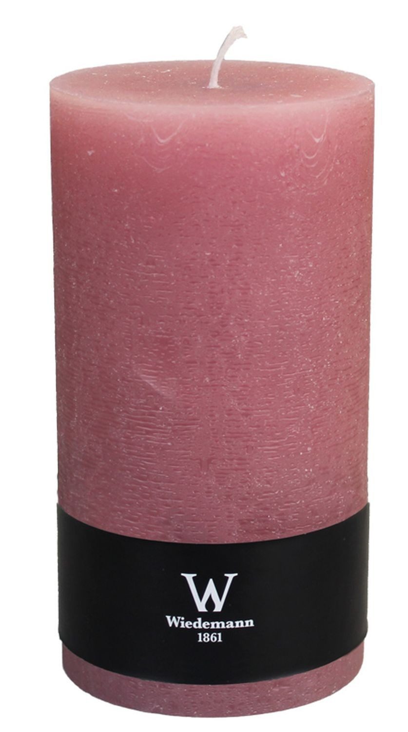 INNA-Glas Stumpenkerze AURORA, altrosa, 19 cm, Ø10 cm, 155h - Made in Germany
