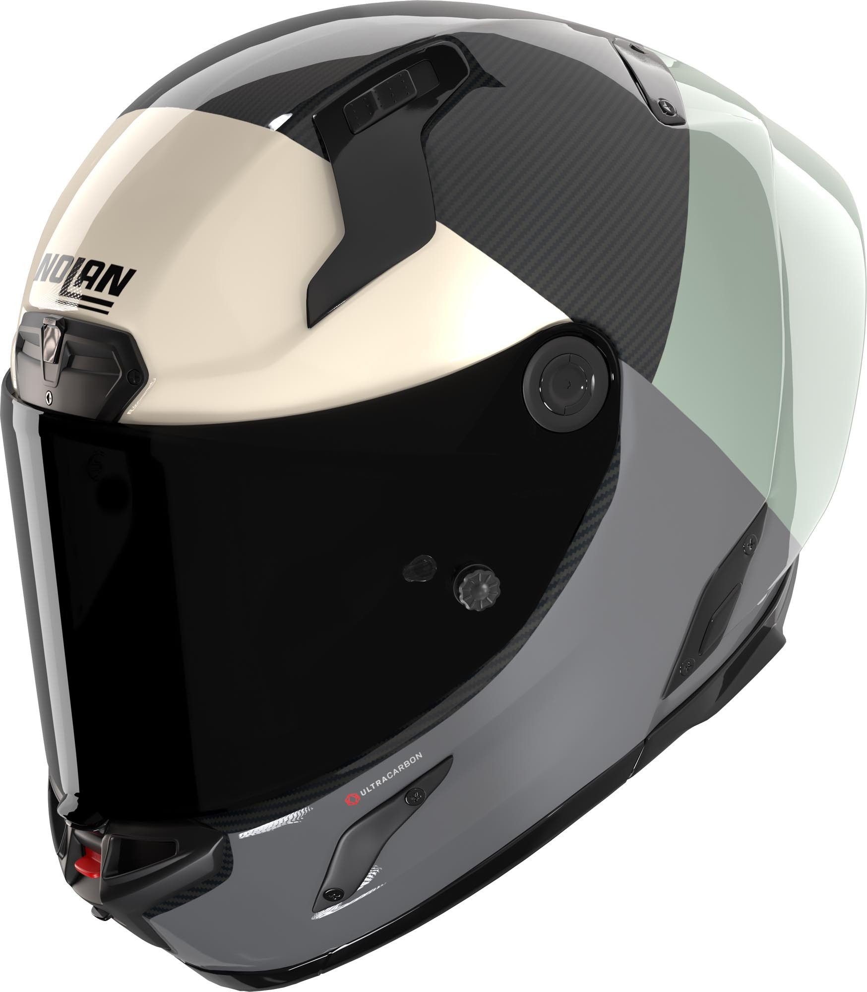NOLAN Motorradhelm X-804 RS Ultra Carbon Blocco Helm, Notfallsystem-polsterung (eqrs),geeignet Für Brillenträger,vorber