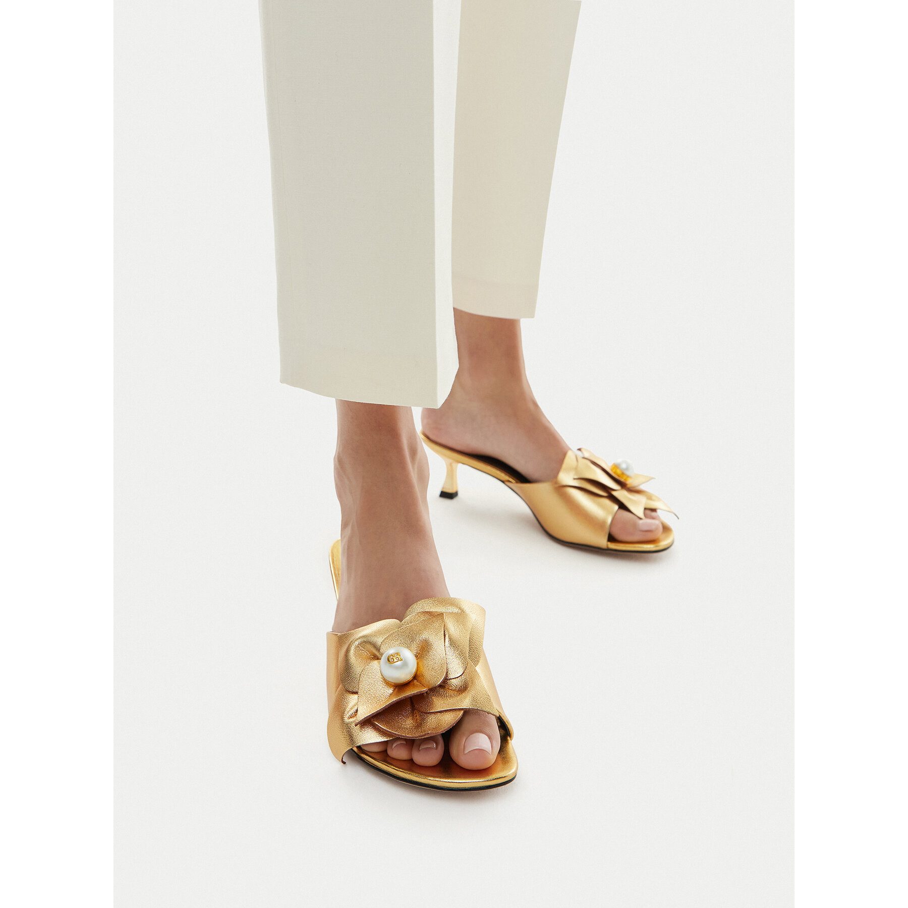 GINO ROSSI Gino Rossi Damen-Flip-Flops Gold Badepantolette
