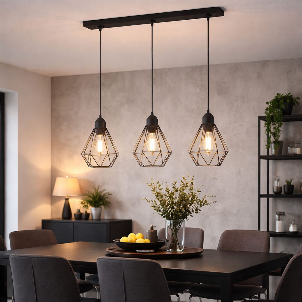 GLOBO LIGHTING Hängeleuchte, Leuchtmittel nicht inklusive, Pendellampe Hängeleuchte Käfig Wohnzimmer Hängelampe