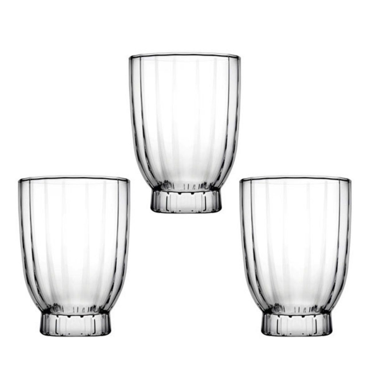 Pasabahce Glas Amore Trinkgläser-Set Wassergläser Saftgläser Getränkeglas 330 ml, 3-tlg