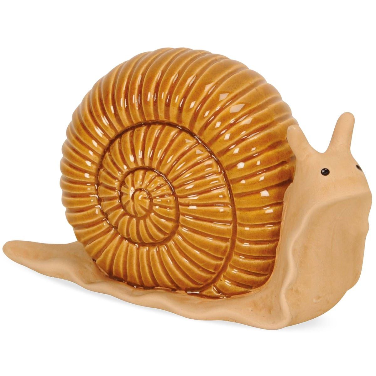 Gartenfigur Steinzeug Deko Gartenfigur Dekofigur Schnecke 17 x 10,5 cm