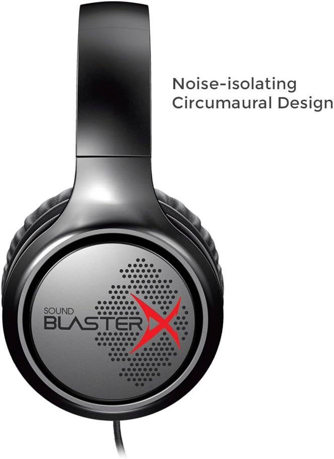 Creative Sound BlasterX XBOX abnehmbar, One) Rauschunterdrückung, PS4 H3 Gaming-Headset PC, für und (Mikrofon