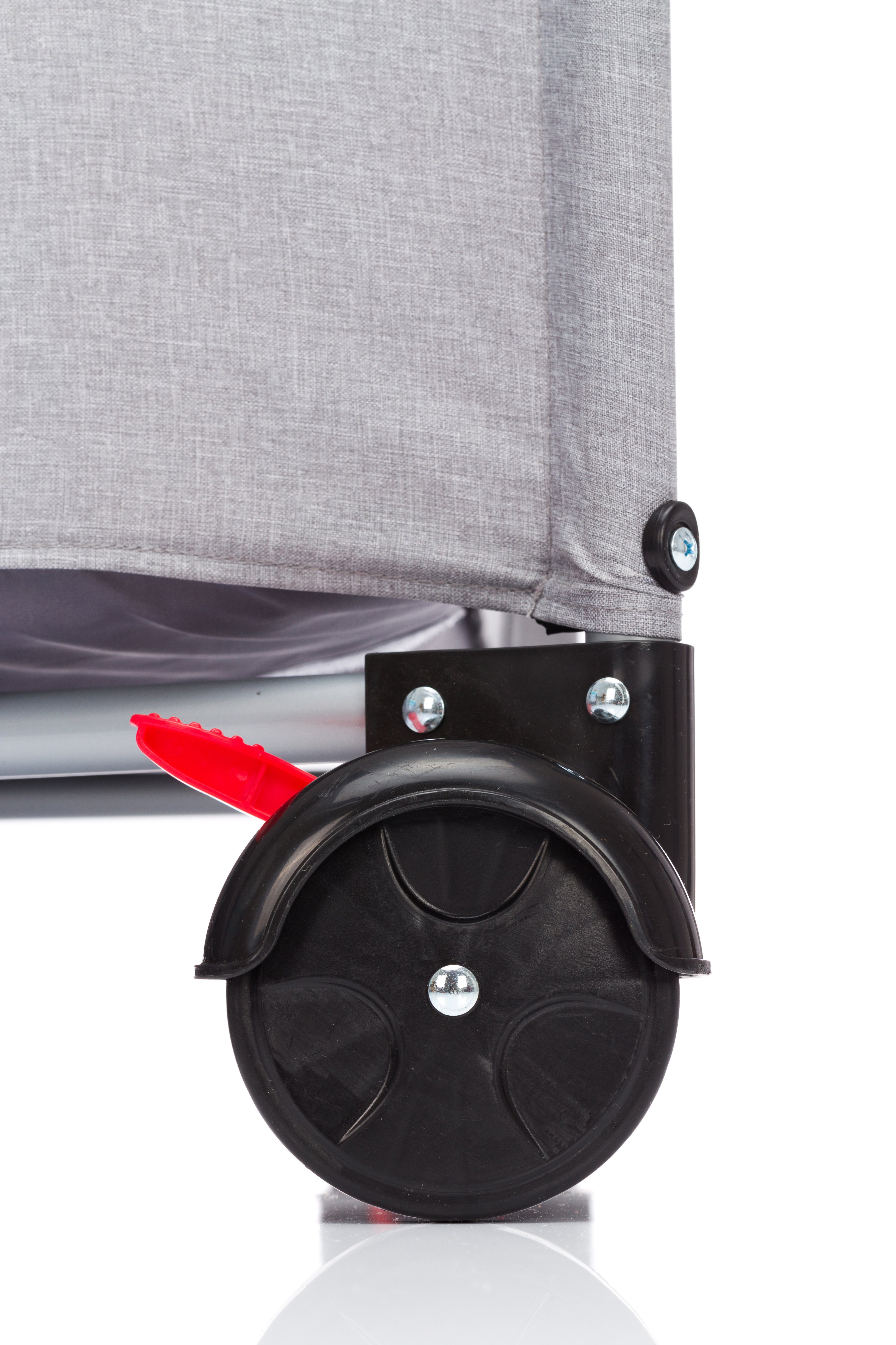 Fillikid Baby-Reisebett Standard grau melange, Inklusive Transporttasche – Bild 4 von 5