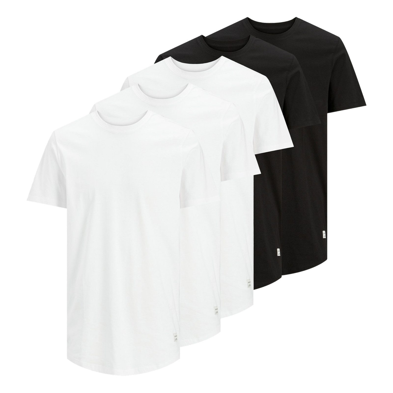 Jack & Jones T-Shirt JJENOA Tee SS Crew Neck mit kleinem Markenpatch