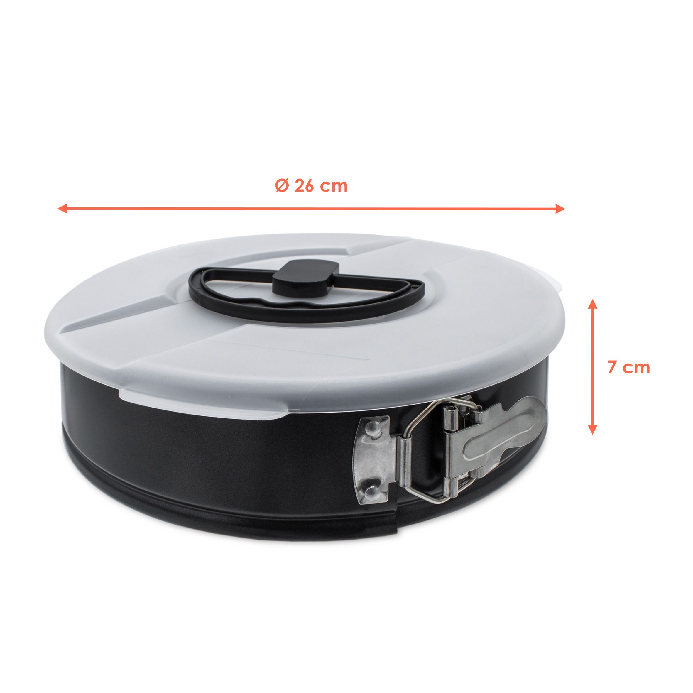 Spetebo Backform Sets grau mit Antihaftbeschichtung, (Springform mit Deckel), - Ø 26 cm