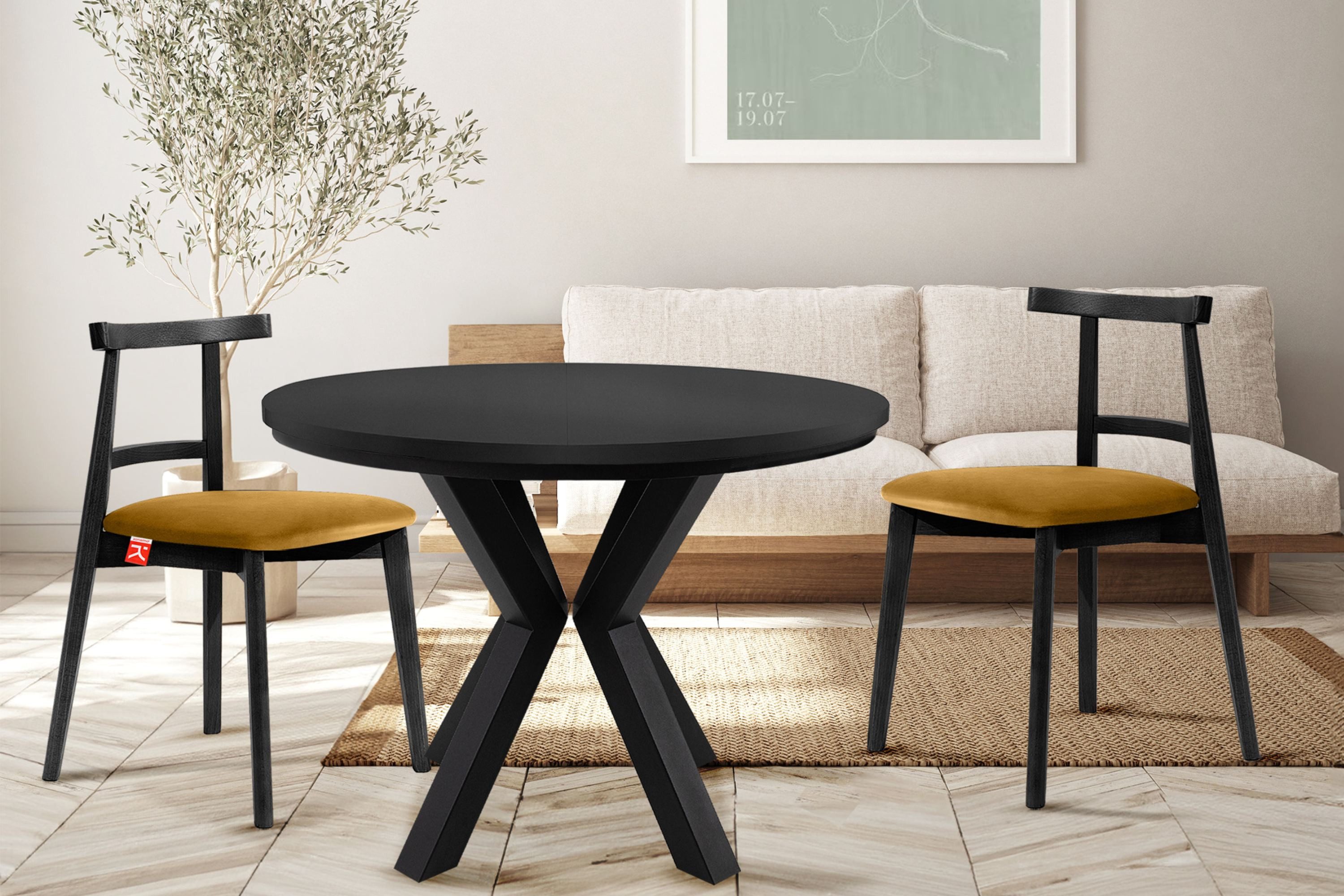 KONSIMO® Esstisch ROSTEL Ausziehbar Rund Tisch, günstig online kaufen